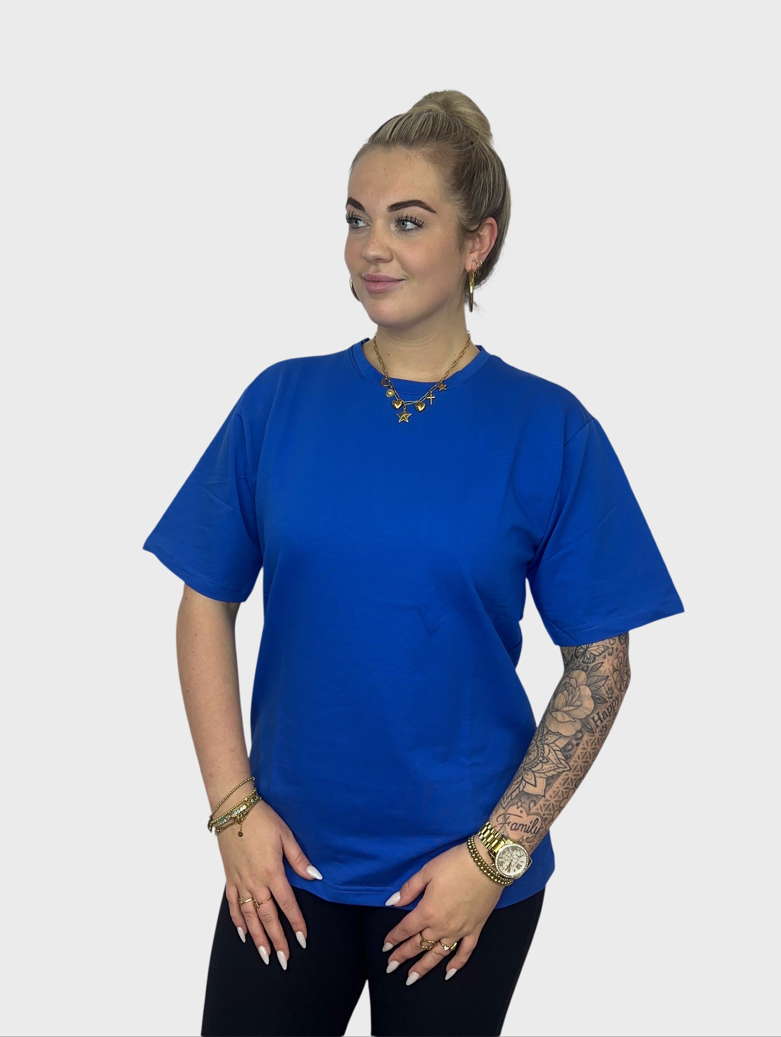 Basic T-Shirt - Kobalt Blauw