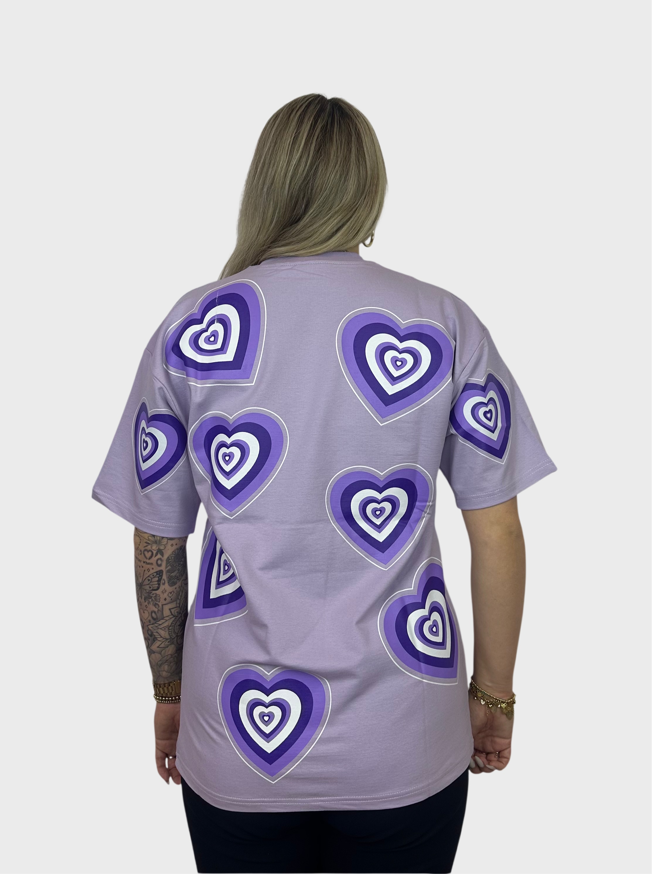 Purple Hearts T-Shirt - Lila