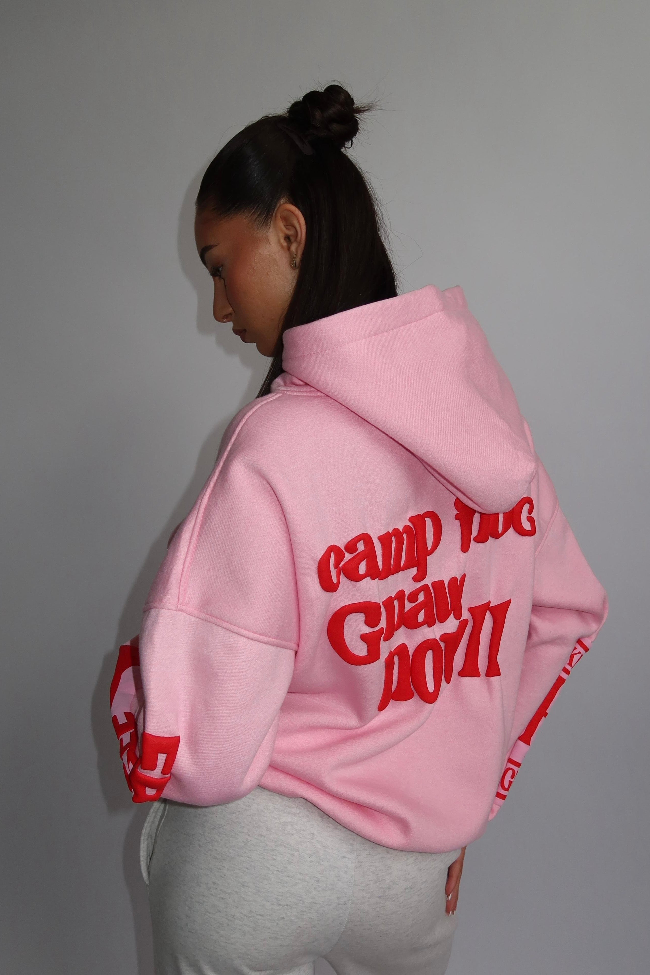 Lucky Me Hoodie - Roze met Rood