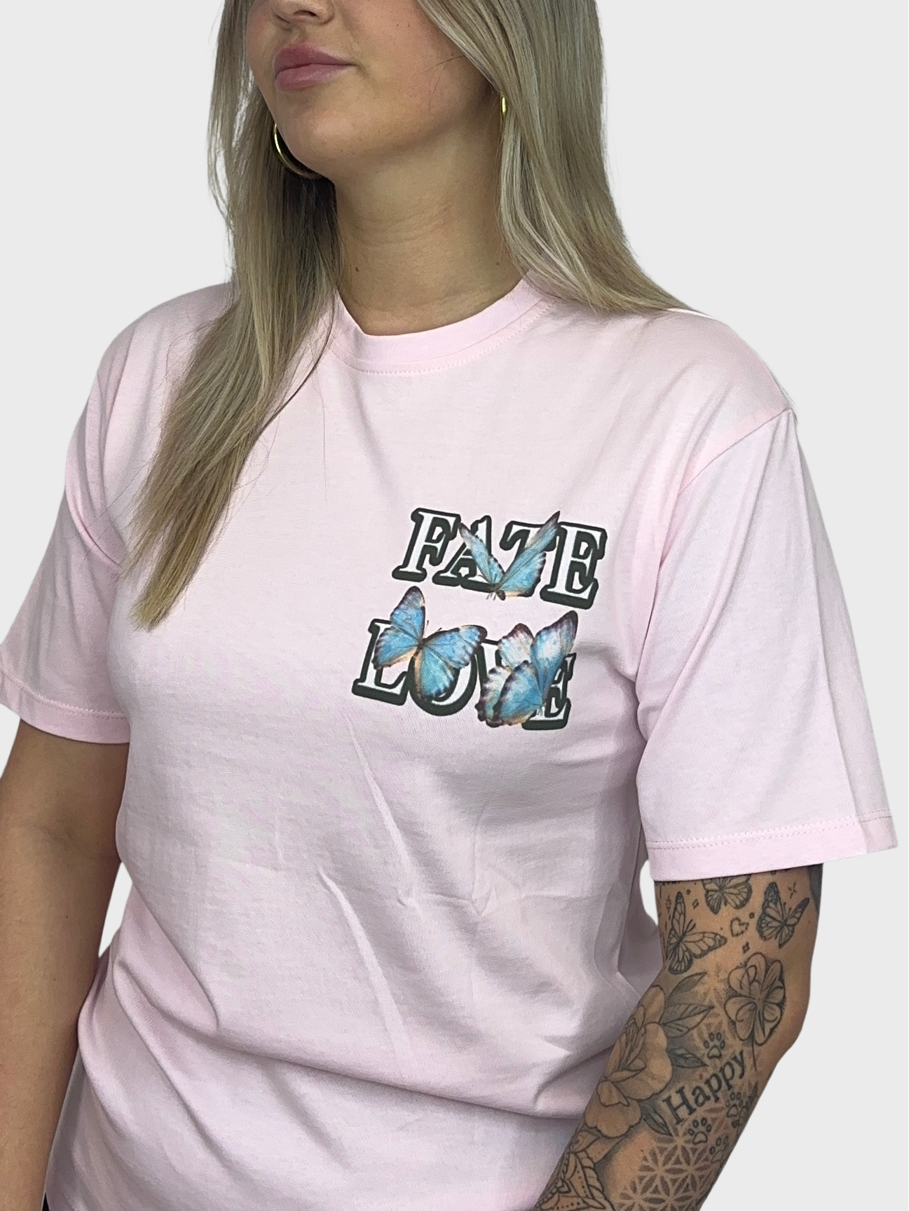 Fate Love Butterfly T-Shirt - Roze