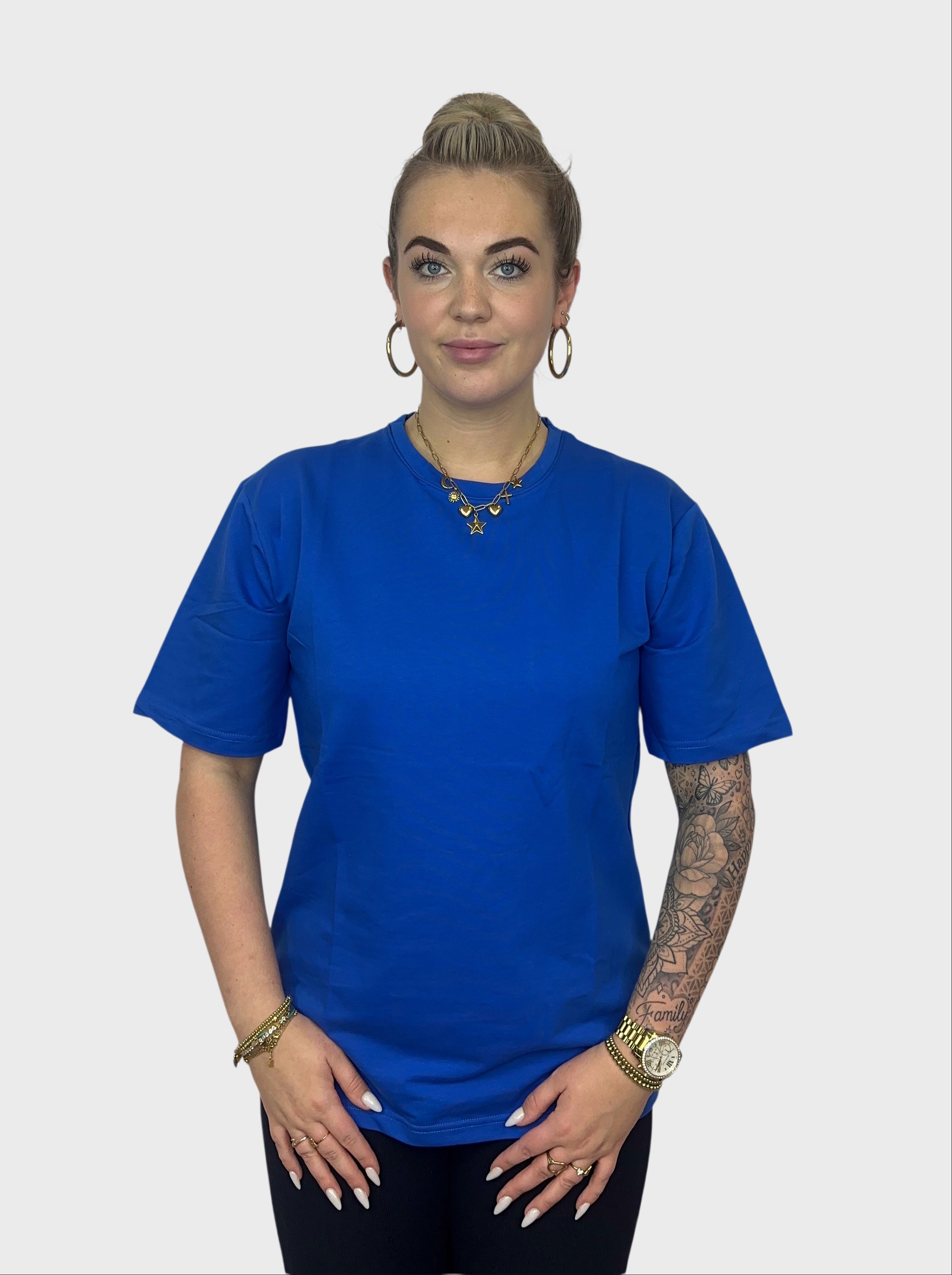 Basic T-Shirt - Kobalt Blauw