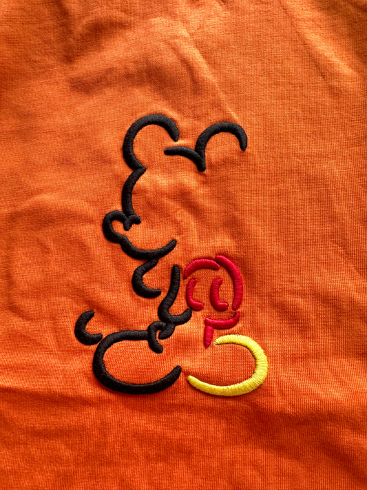 Mickey T-Shirt - Oranje met zwarte Mickey