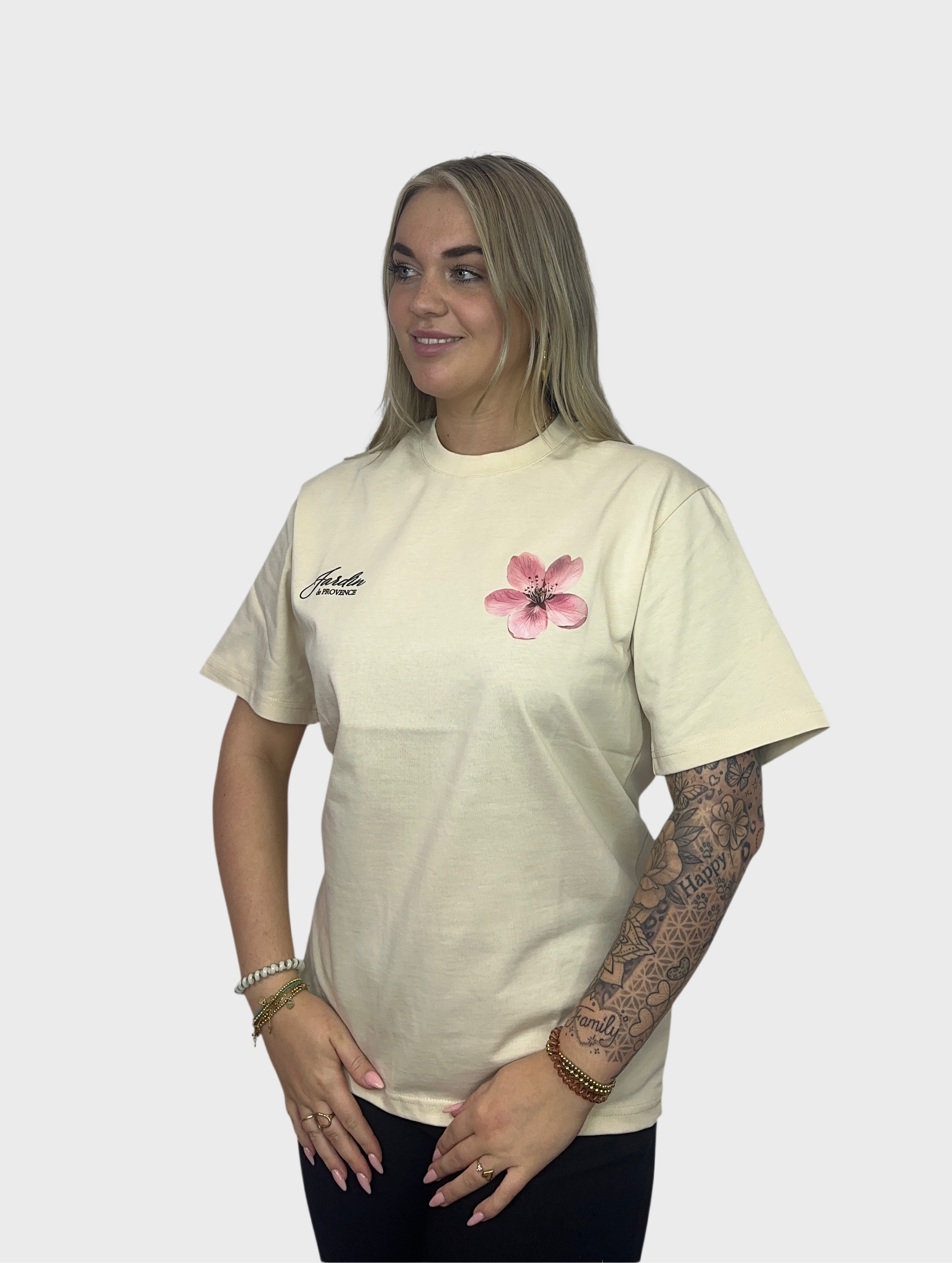 Jardin Flower T-Shirt - Beige