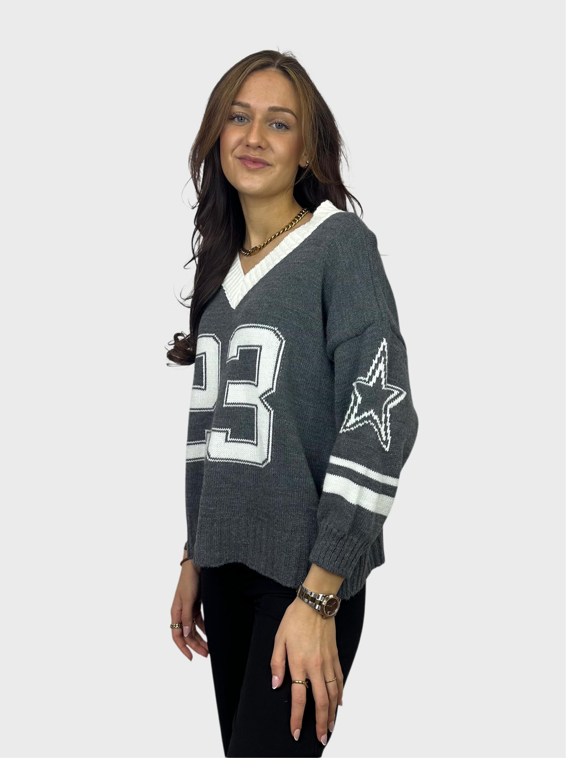 Stars 23 Sweater - Grijs