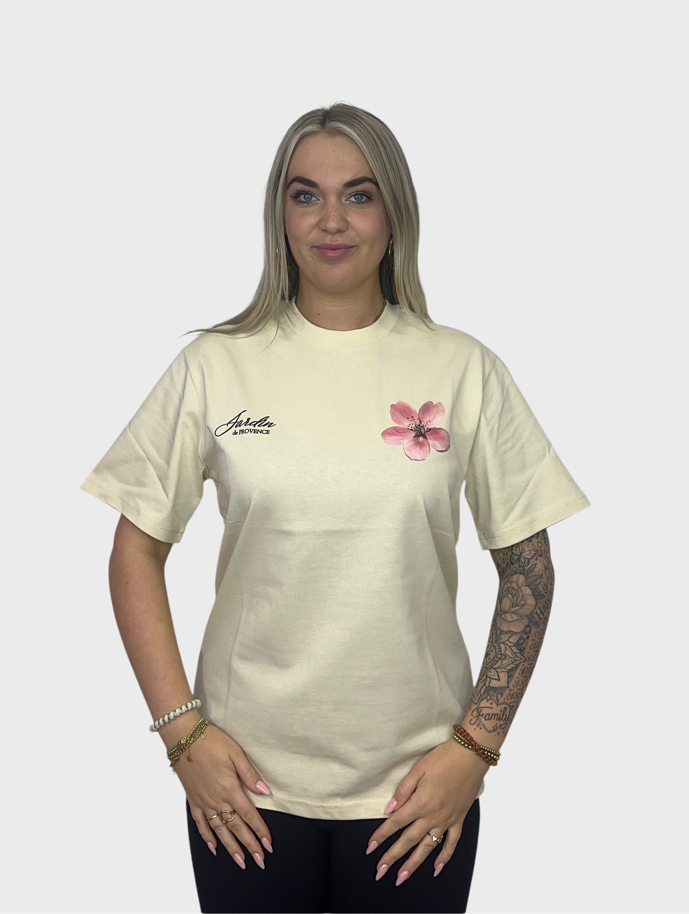 Jardin Flower T-Shirt - Beige