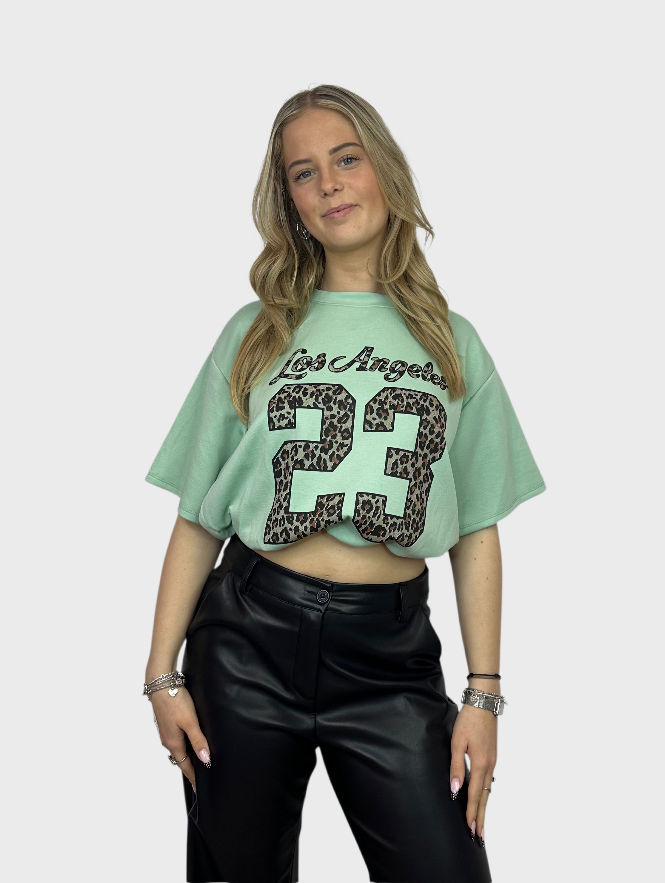LA Leopard Top - Mint