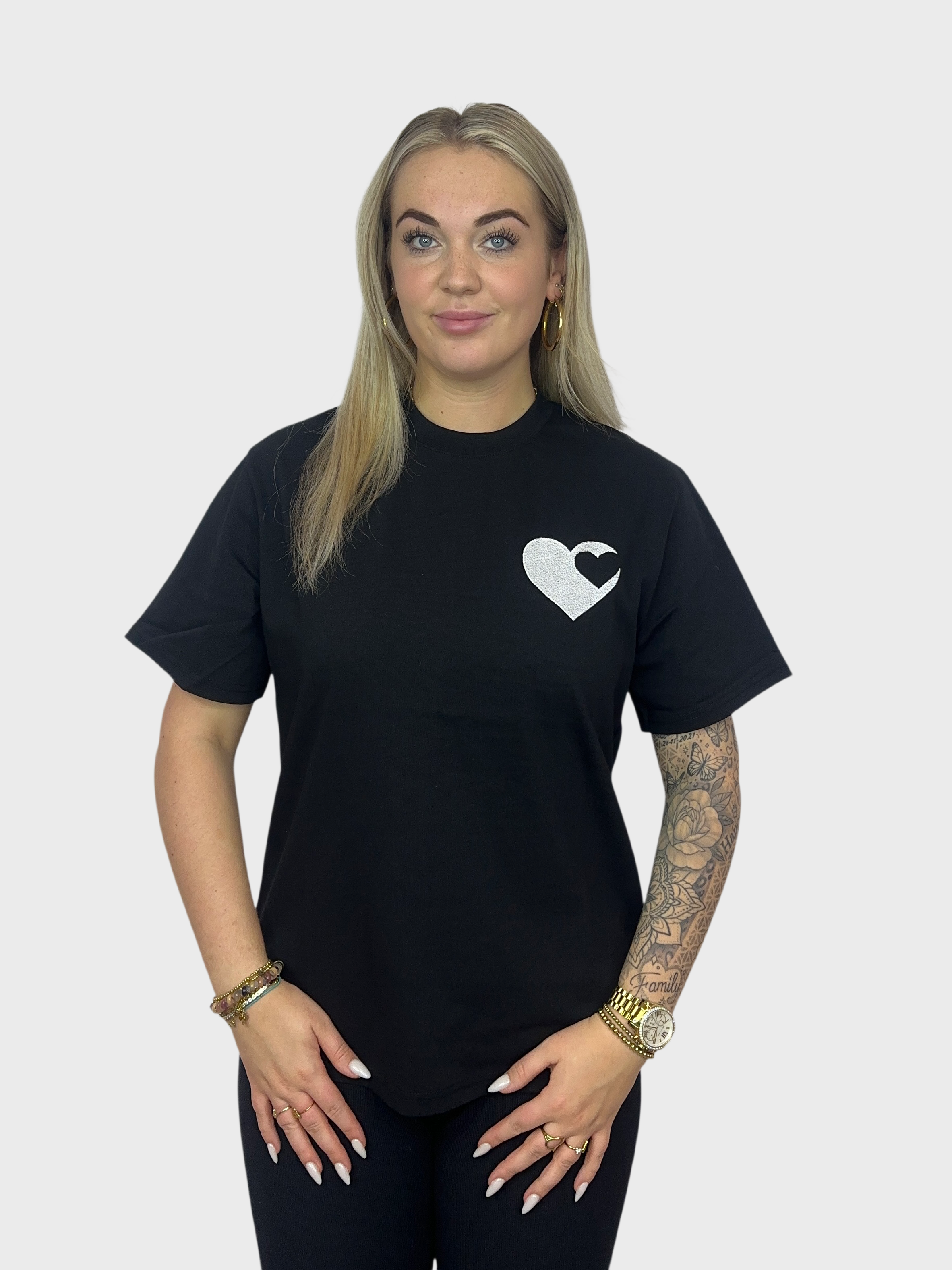 Clasica Heart T-Shirt - Zwart