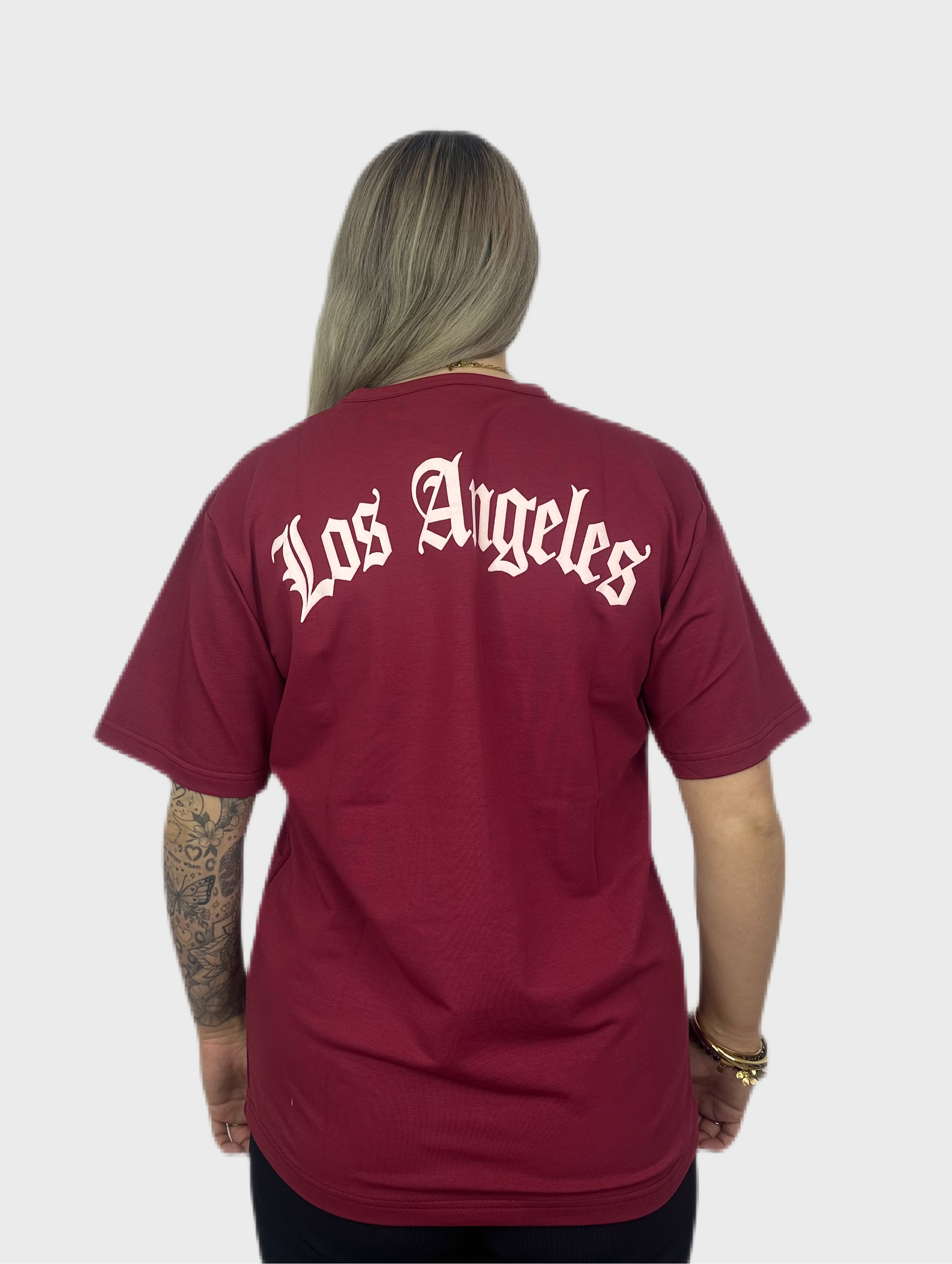 Los Angeles T-Shirt - Bordeaux