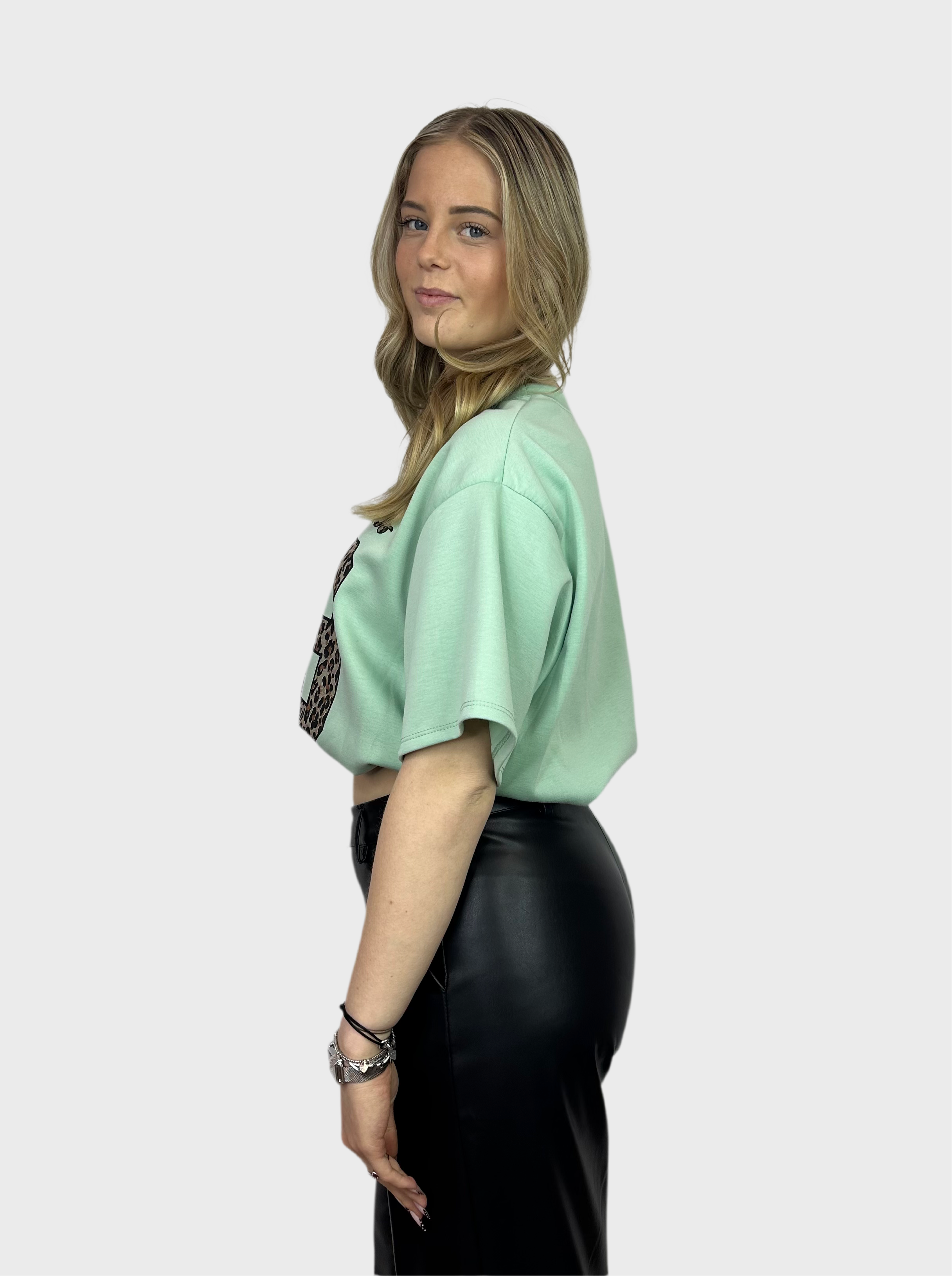 LA Leopard Top - Mint