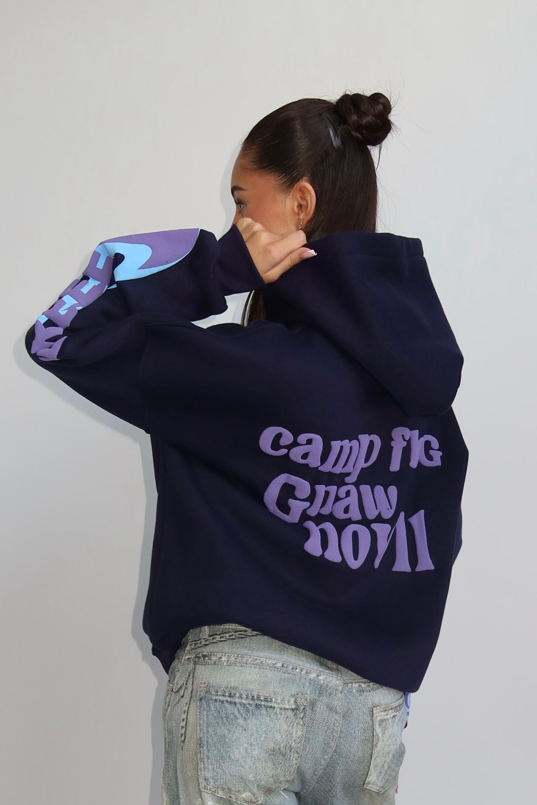 Lucky Me Hoodie - Navy met Blauw