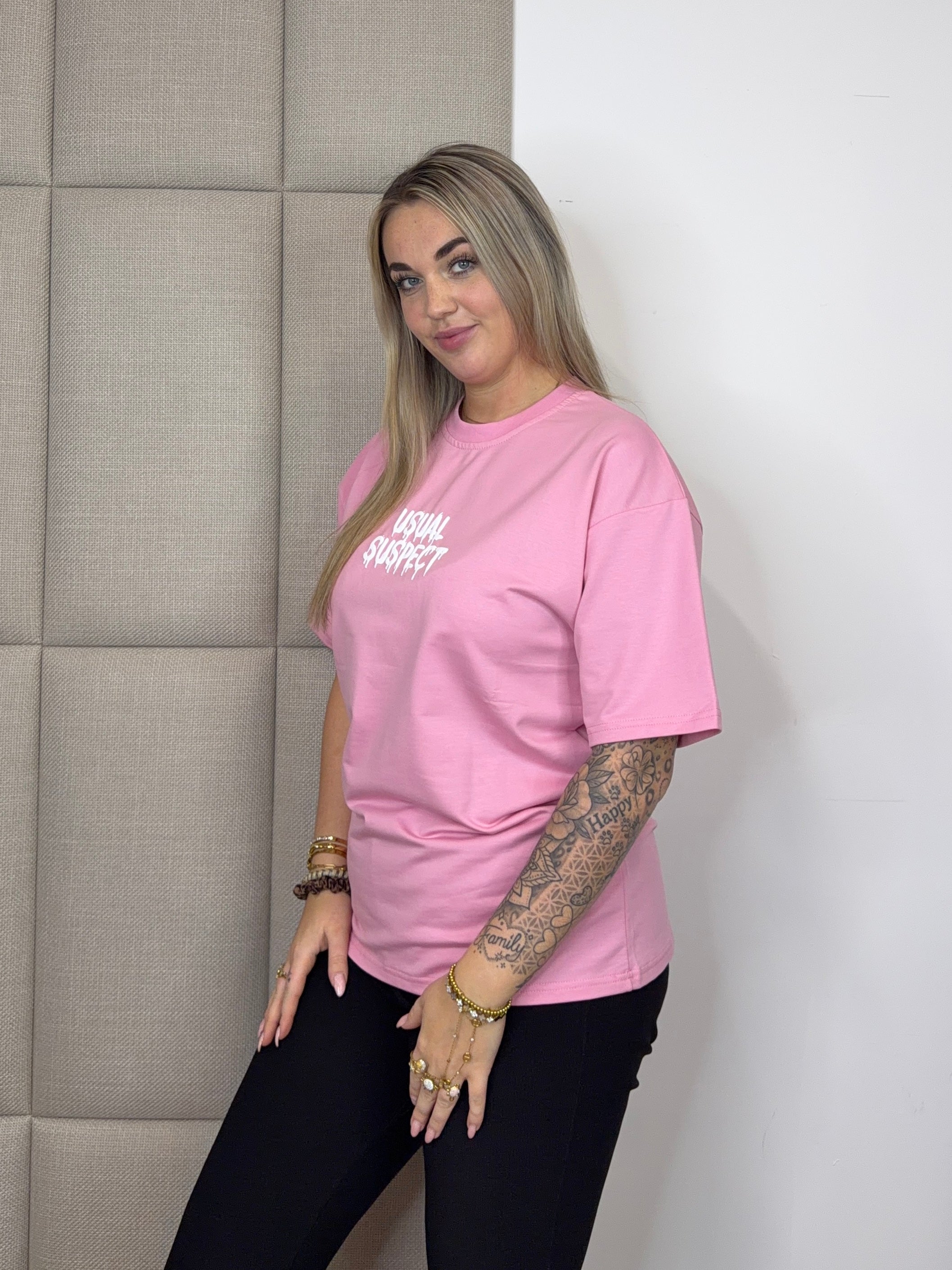Usual Suspect T-Shirt - Roze