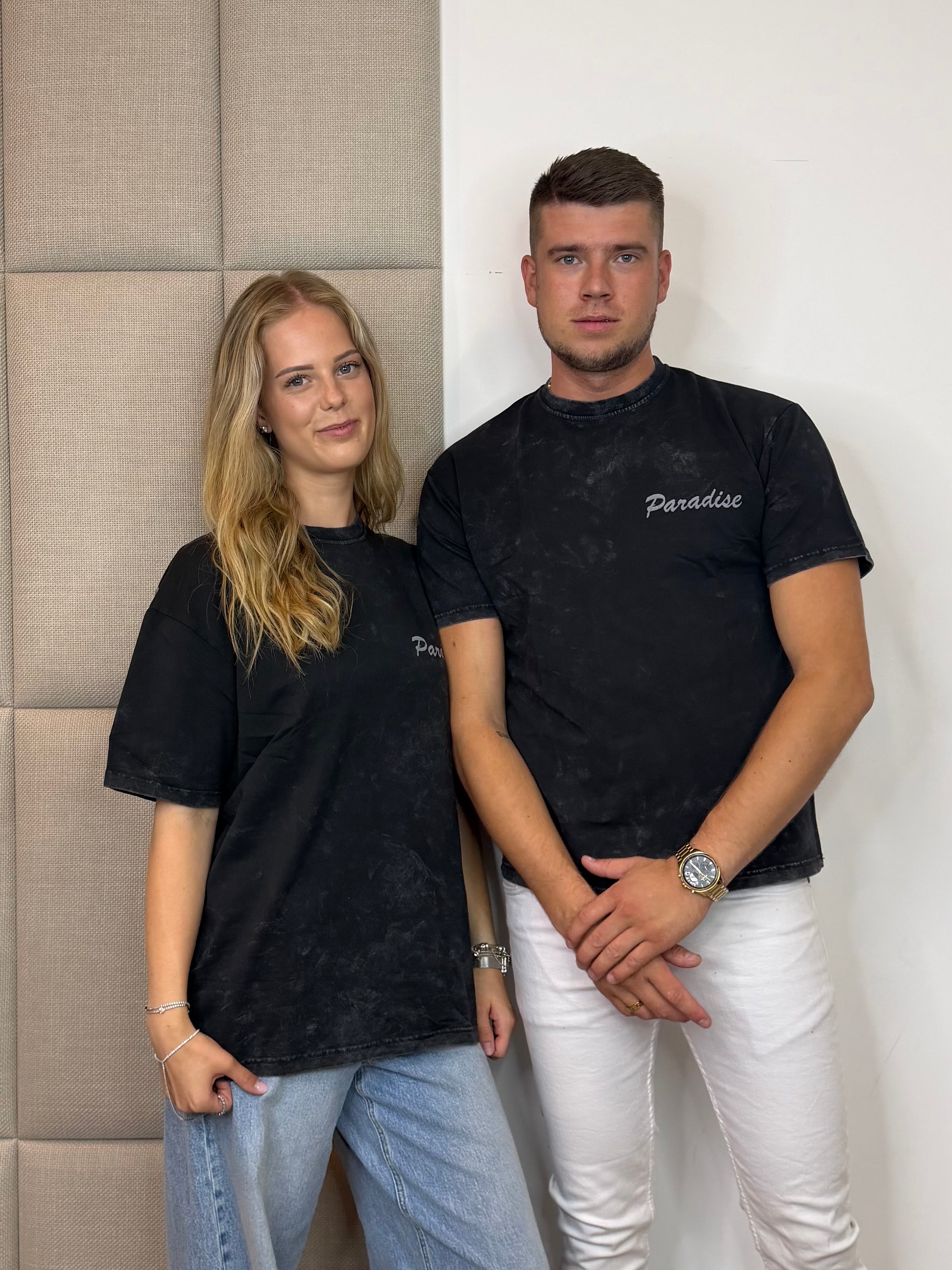 Paradise T-Shirt - Gewassen Zwart