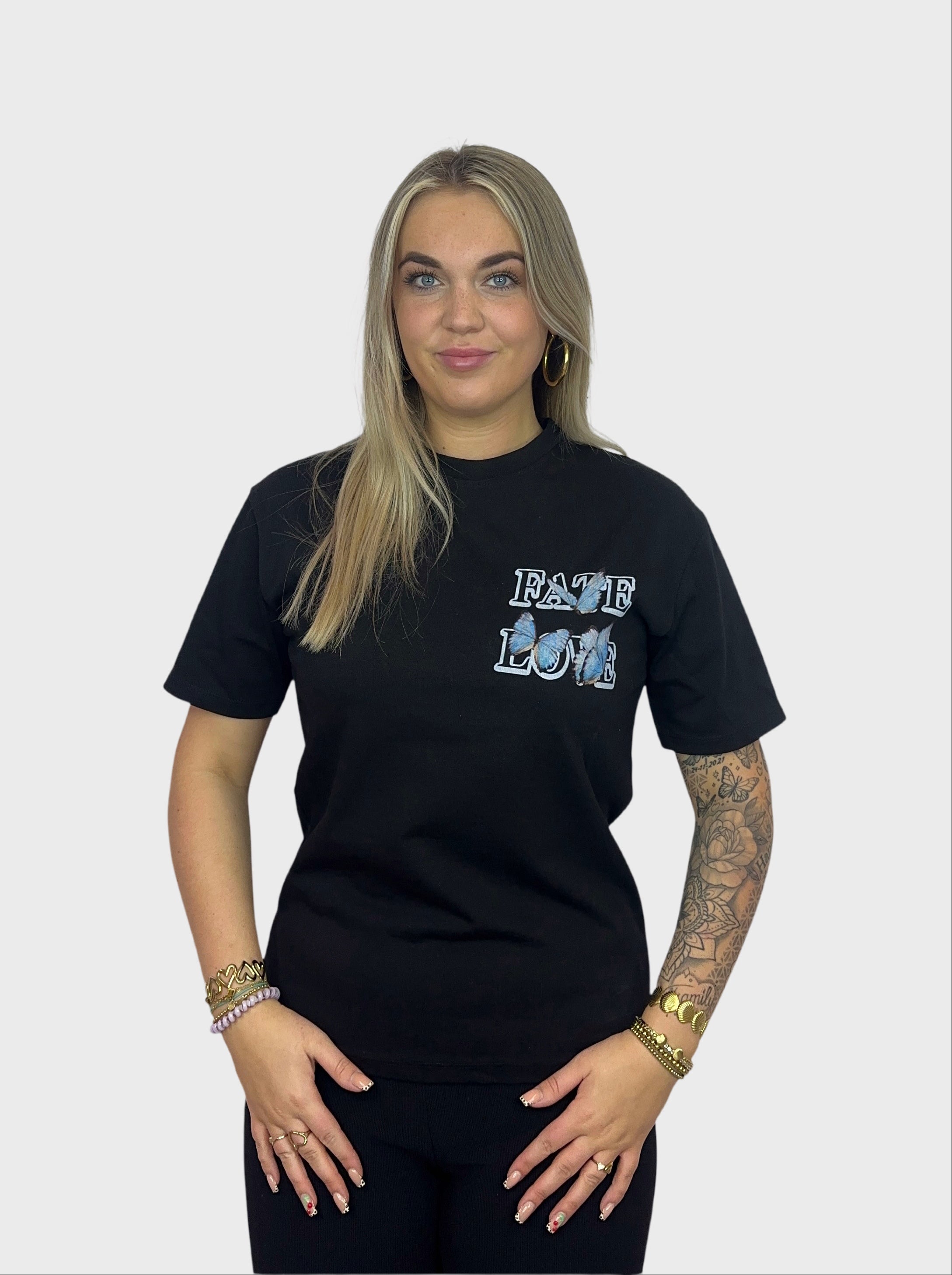 Fate Love Butterfly T-Shirt - Zwart