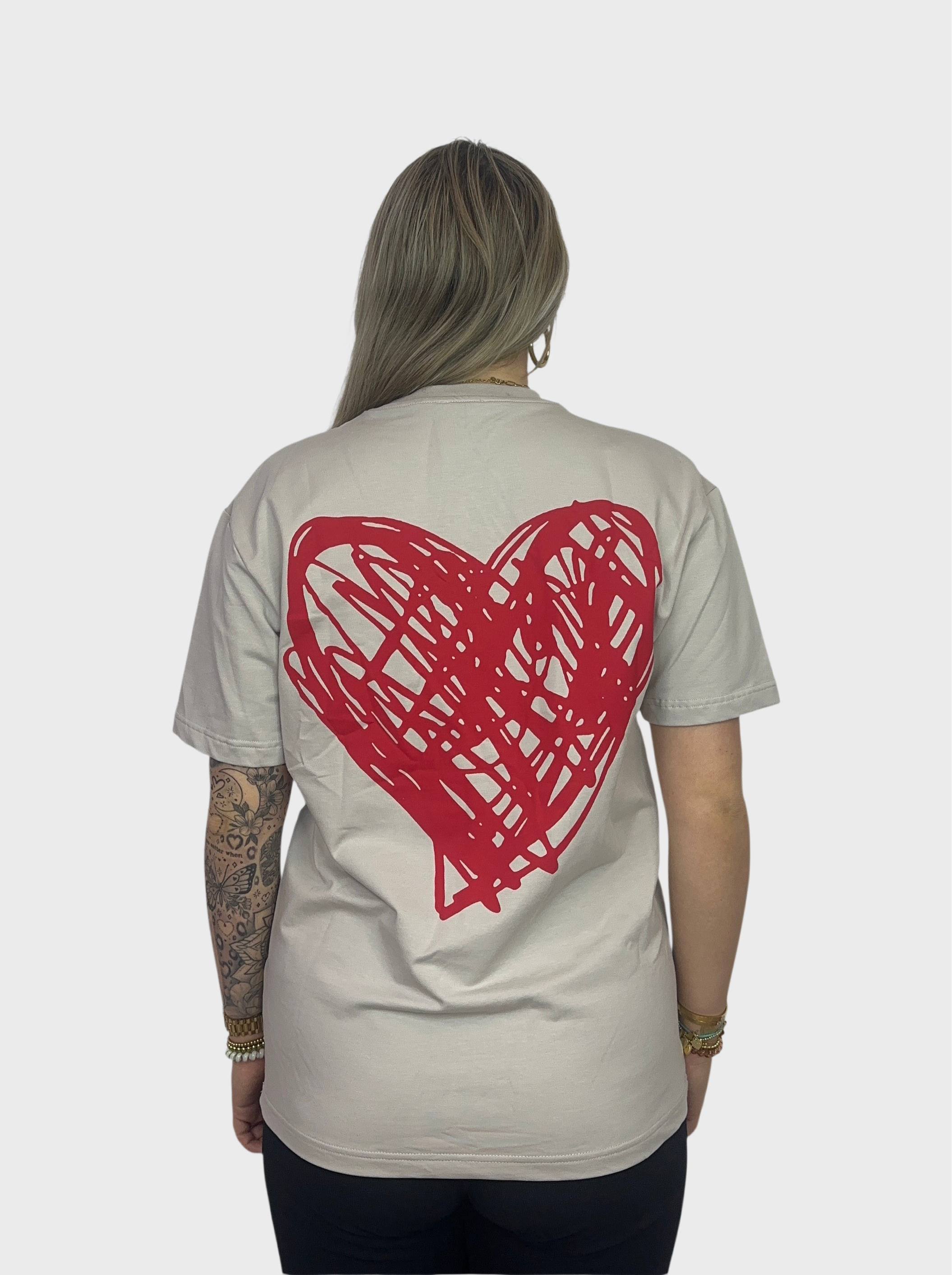 Love You T-Shirt - Grijs