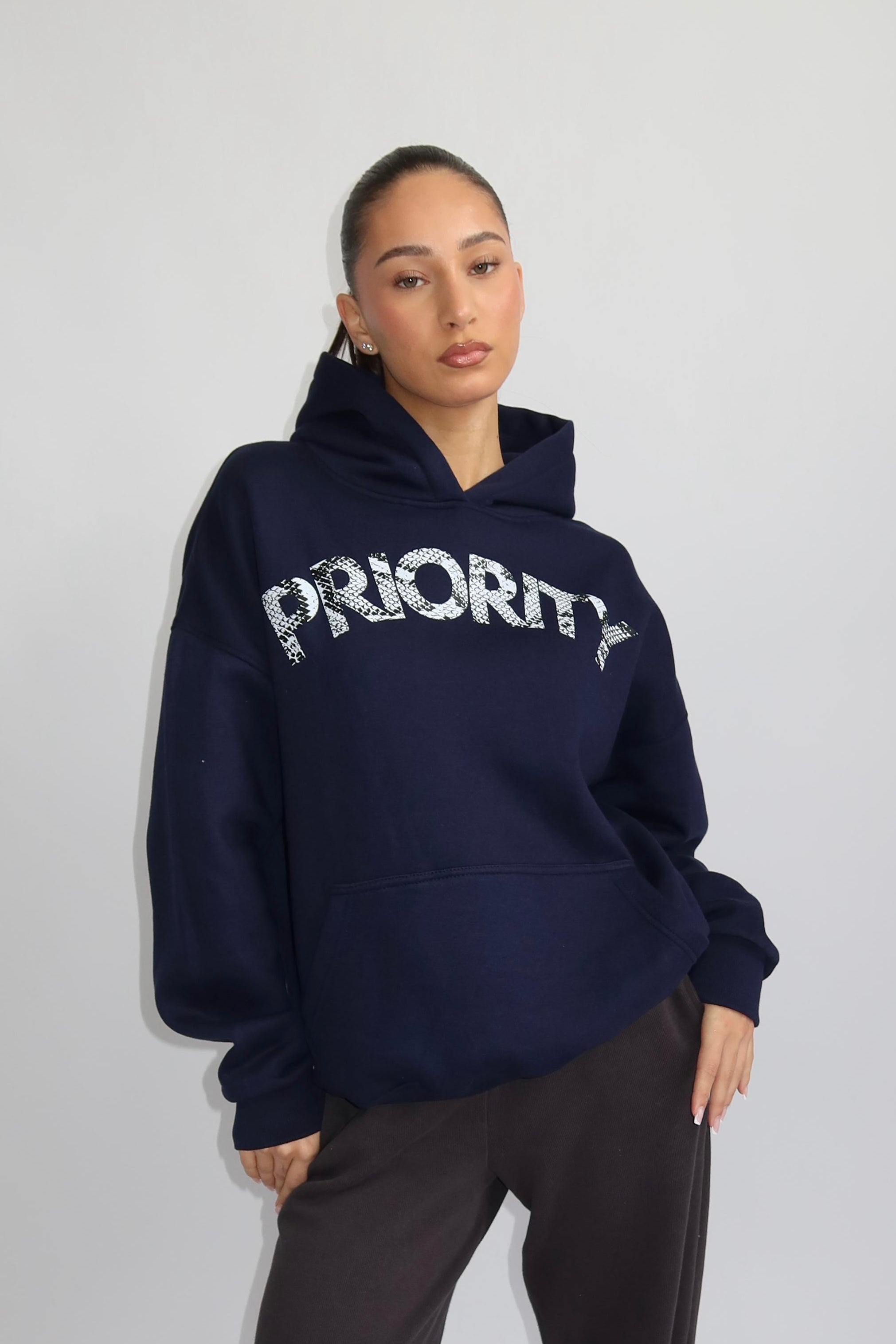 Priority Snake Hoodie - Navy