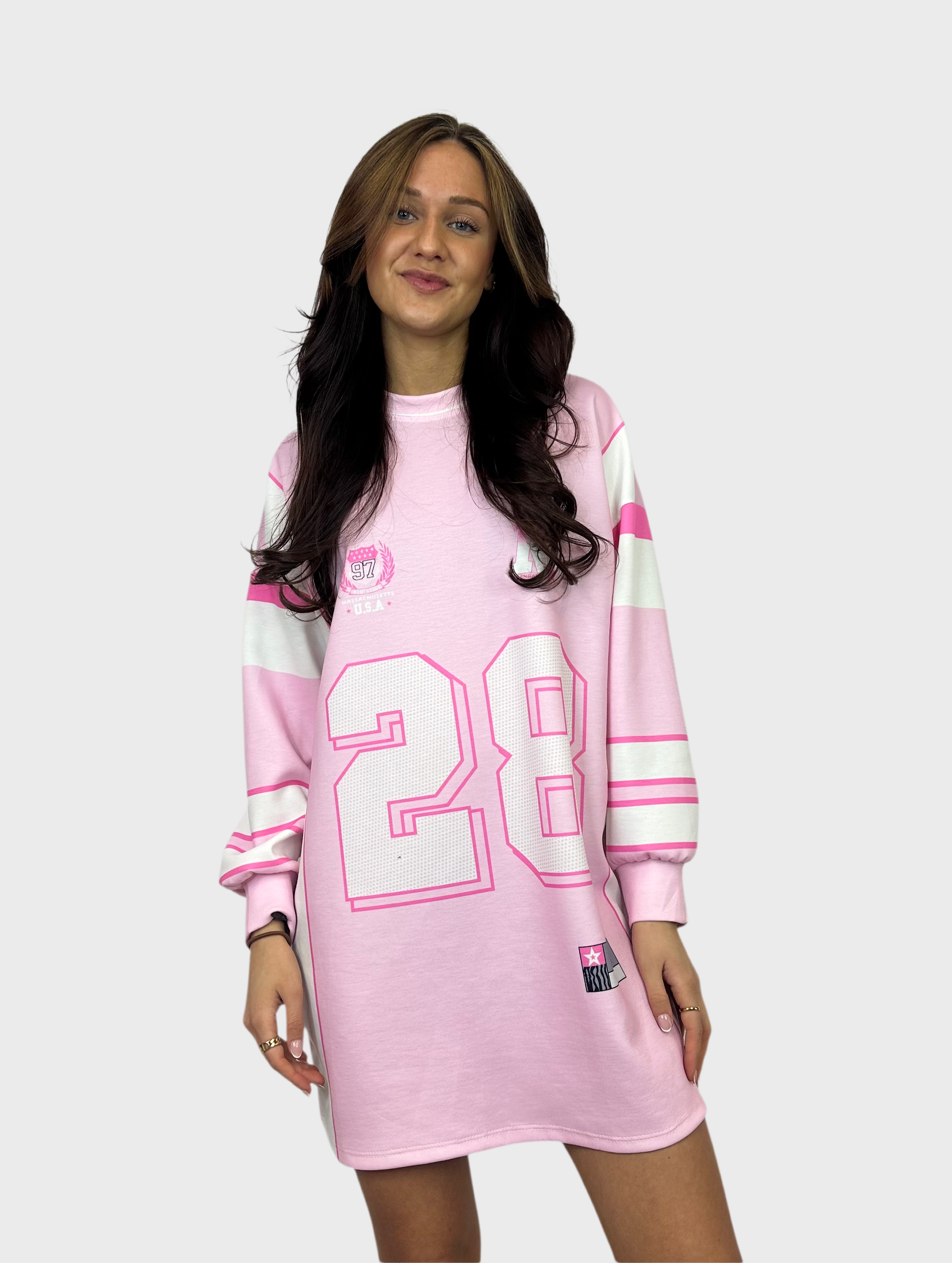 28 T-Shirt Dress - Roze