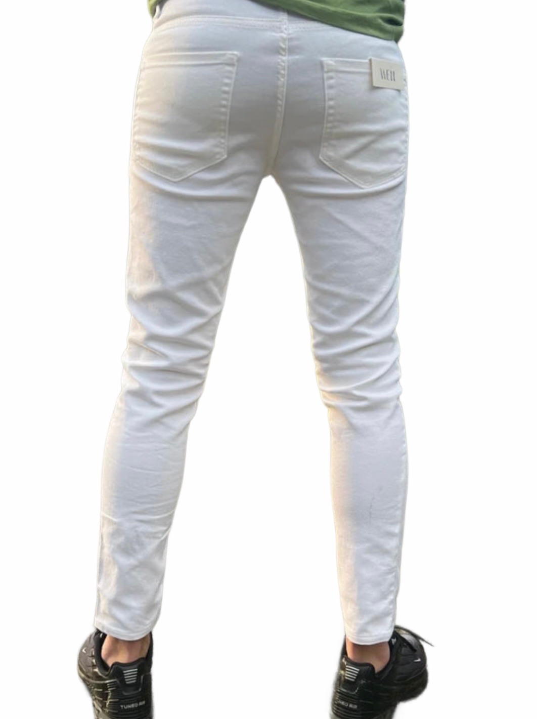 White Tear Skinny Jean - Wit