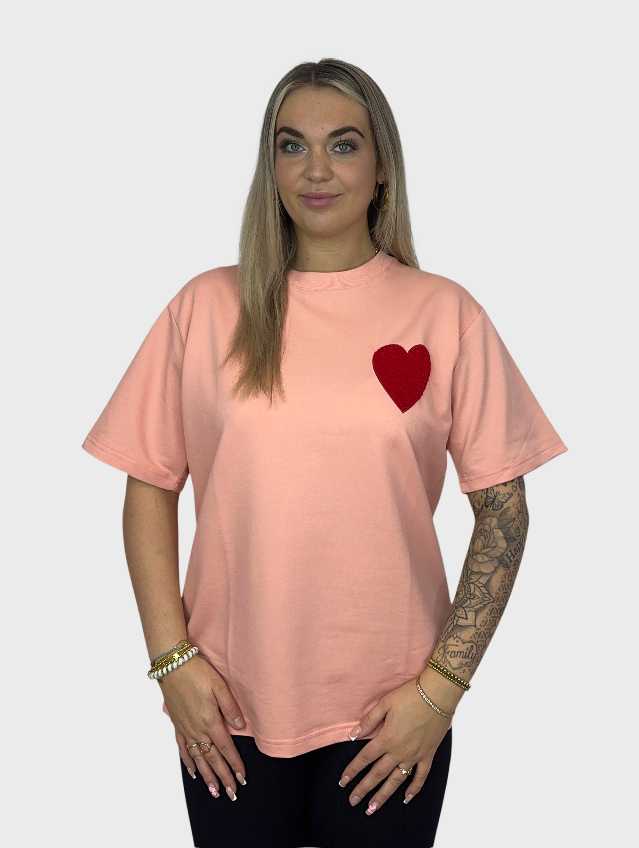 Basic Heart T-Shirt - Peach