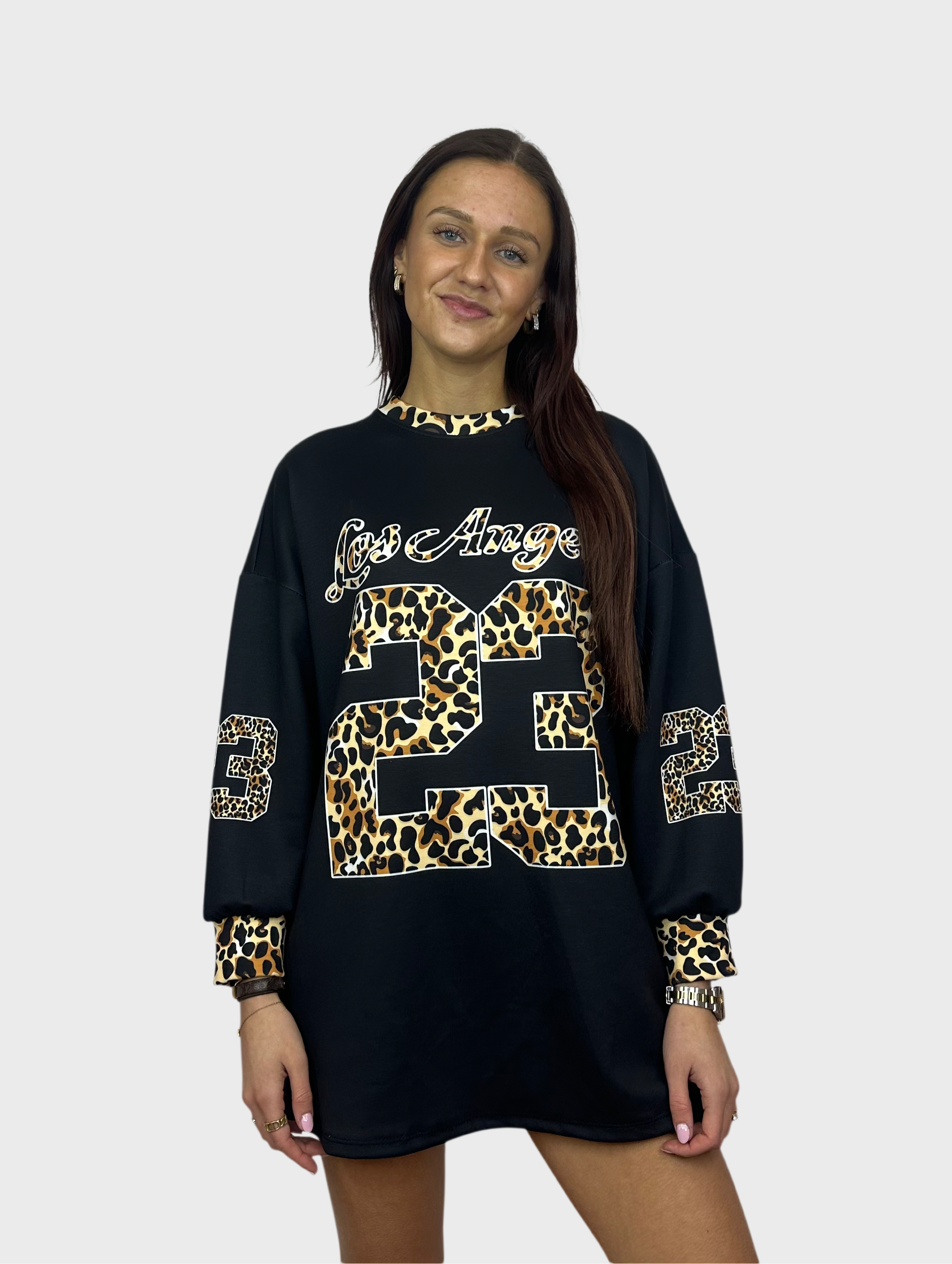 Los Angeles T-Shirt Dress - Zwart