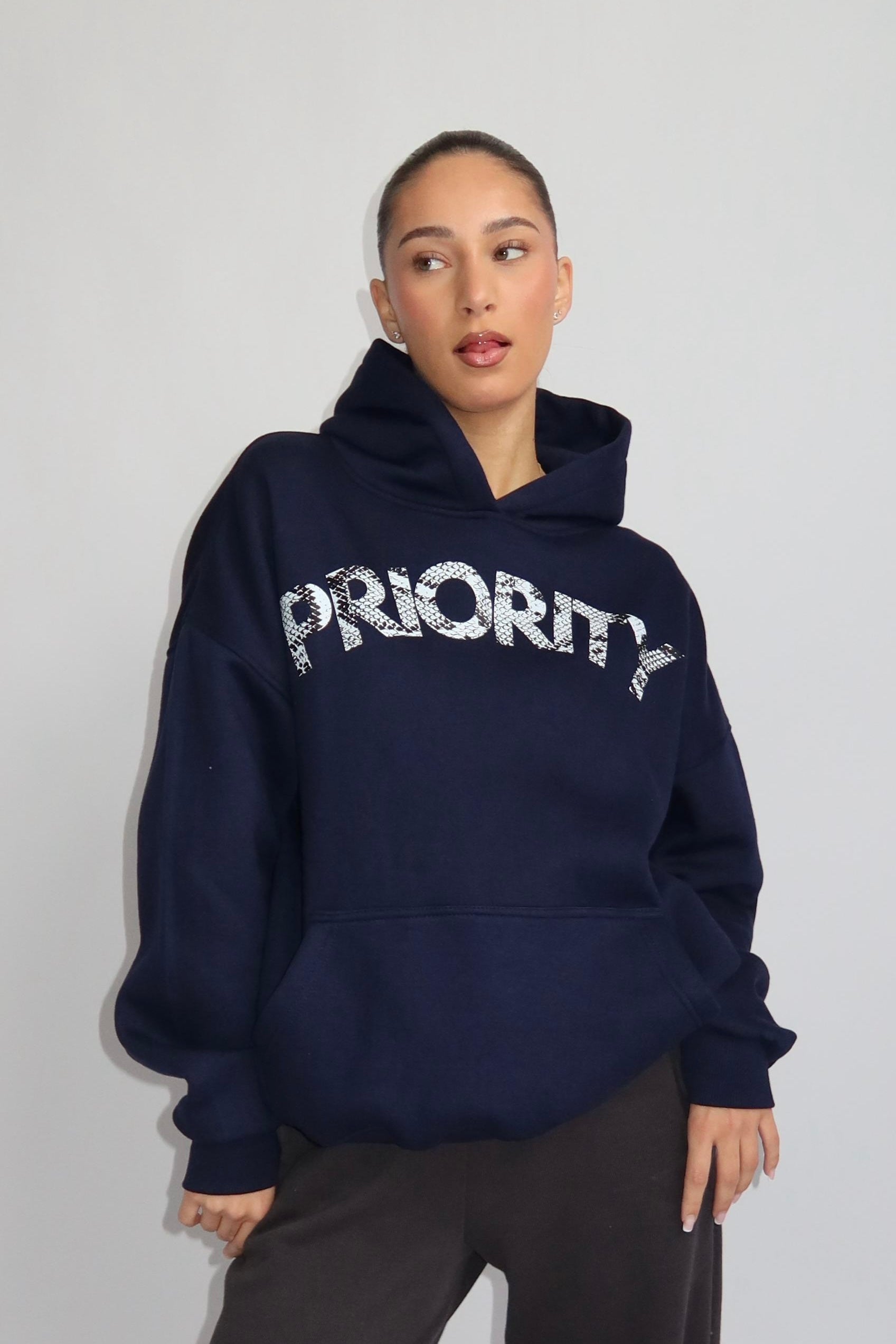Priority Snake Hoodie - Navy