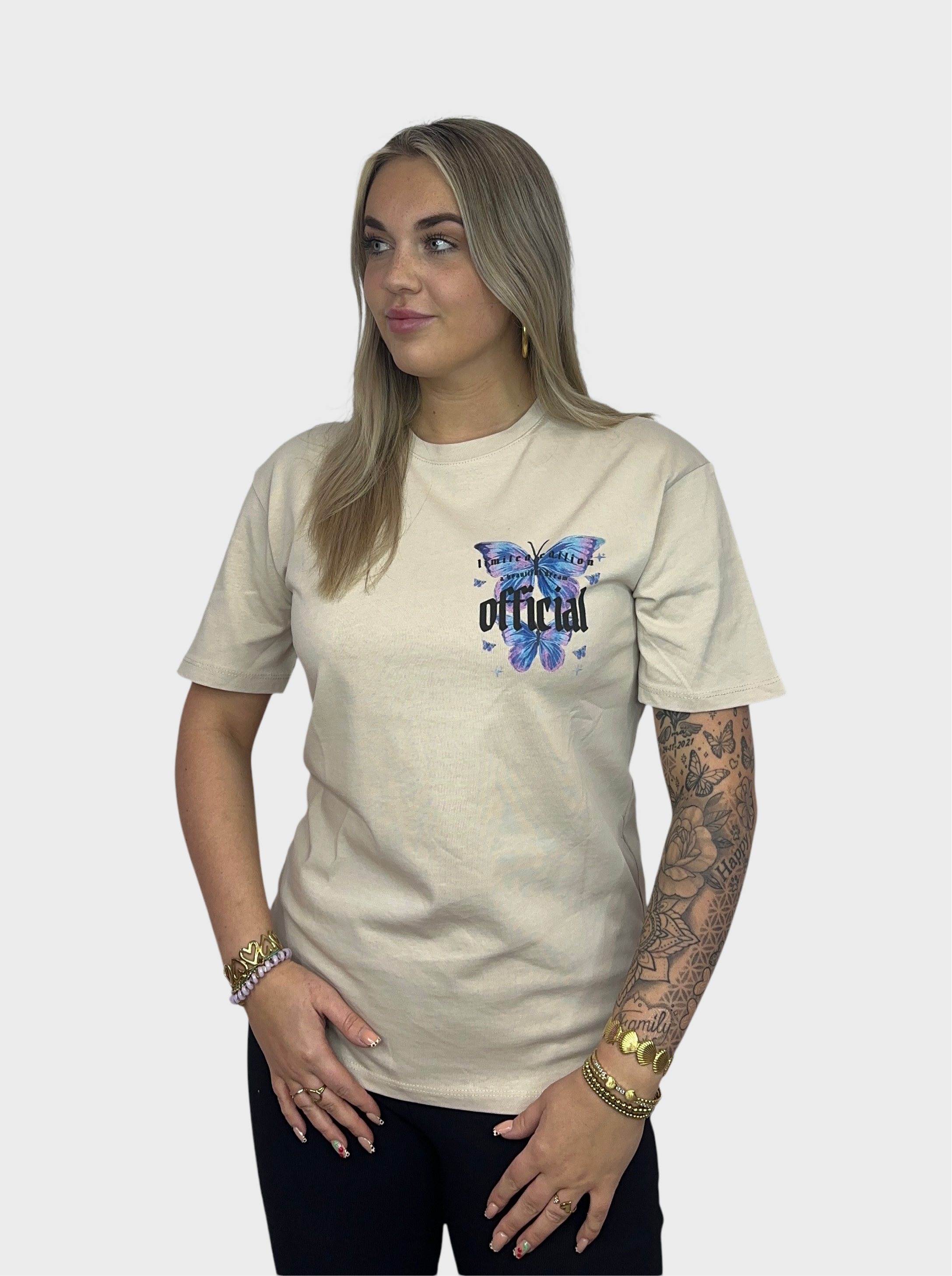 Official Butterfly T-Shirt - Beige