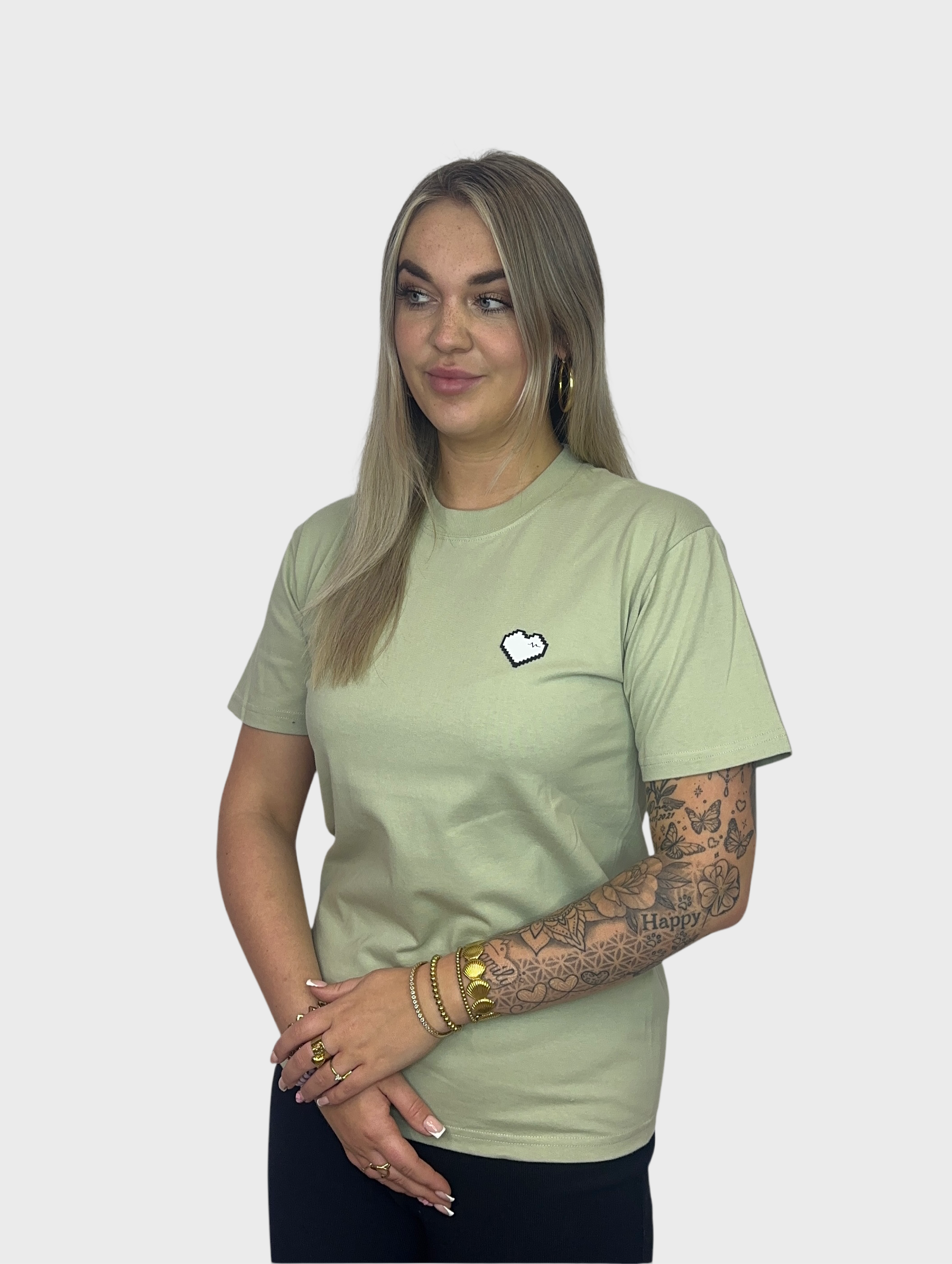 Heartbeat T-Shirt - Olijf Groen