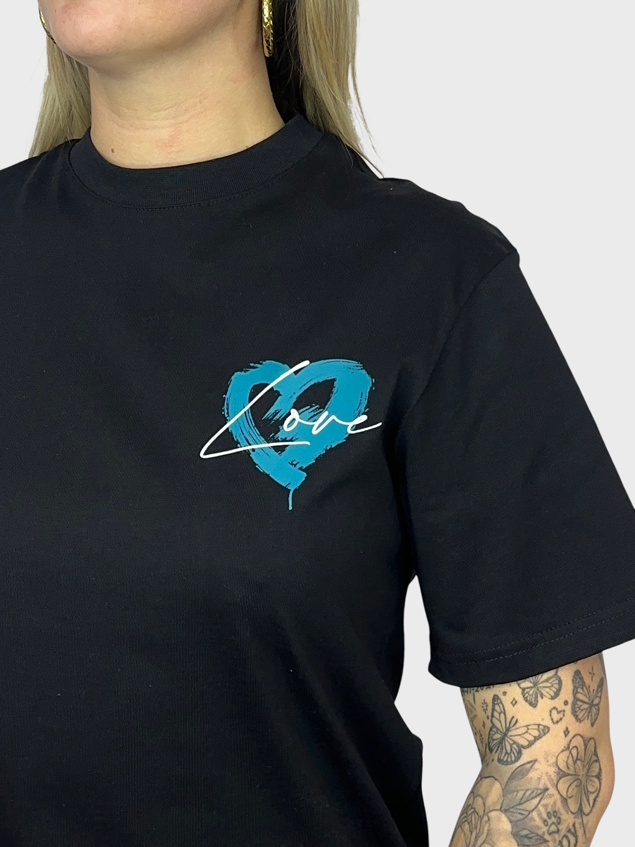 Love Hart T-Shirt - Zwart