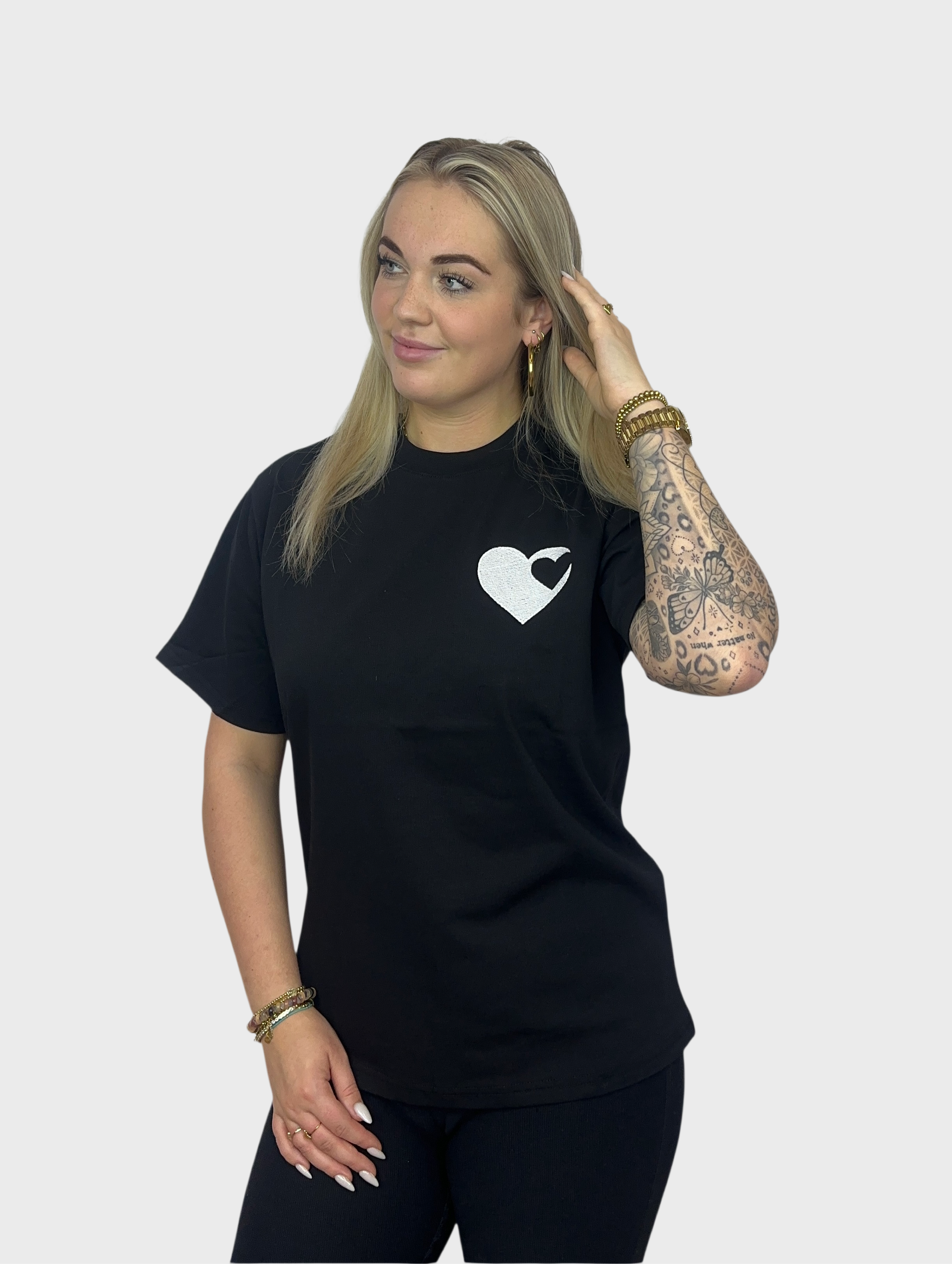 Clasica Heart T-Shirt - Zwart