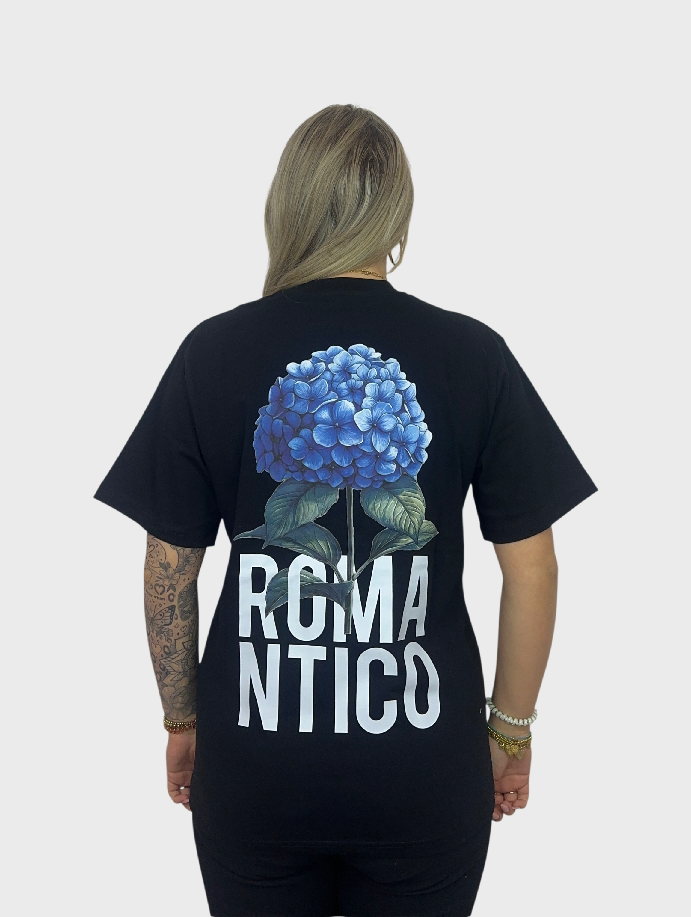 Romantica Flower T-Shirt - Zwart