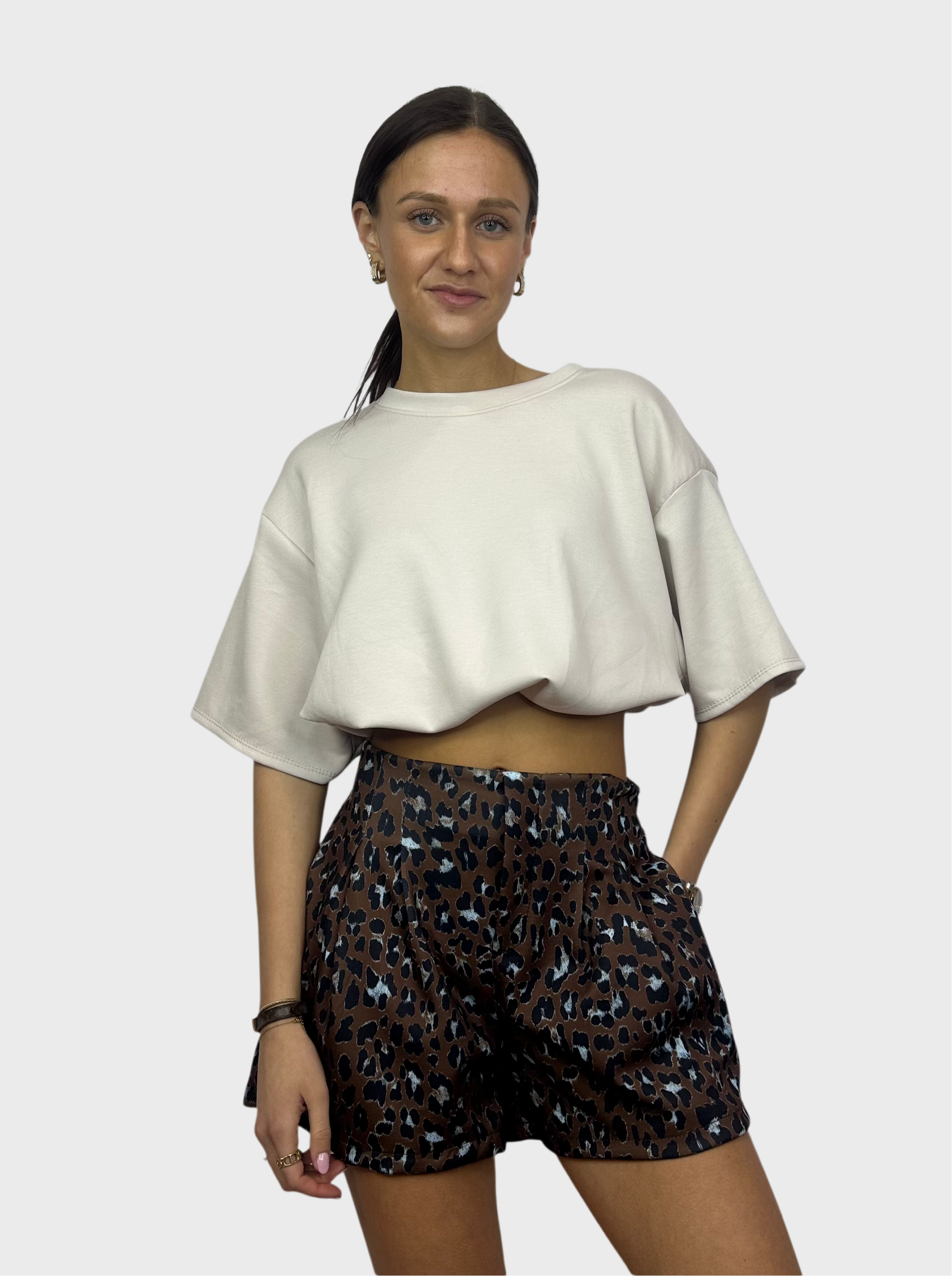 Leopard Short - Bruin met Blauw