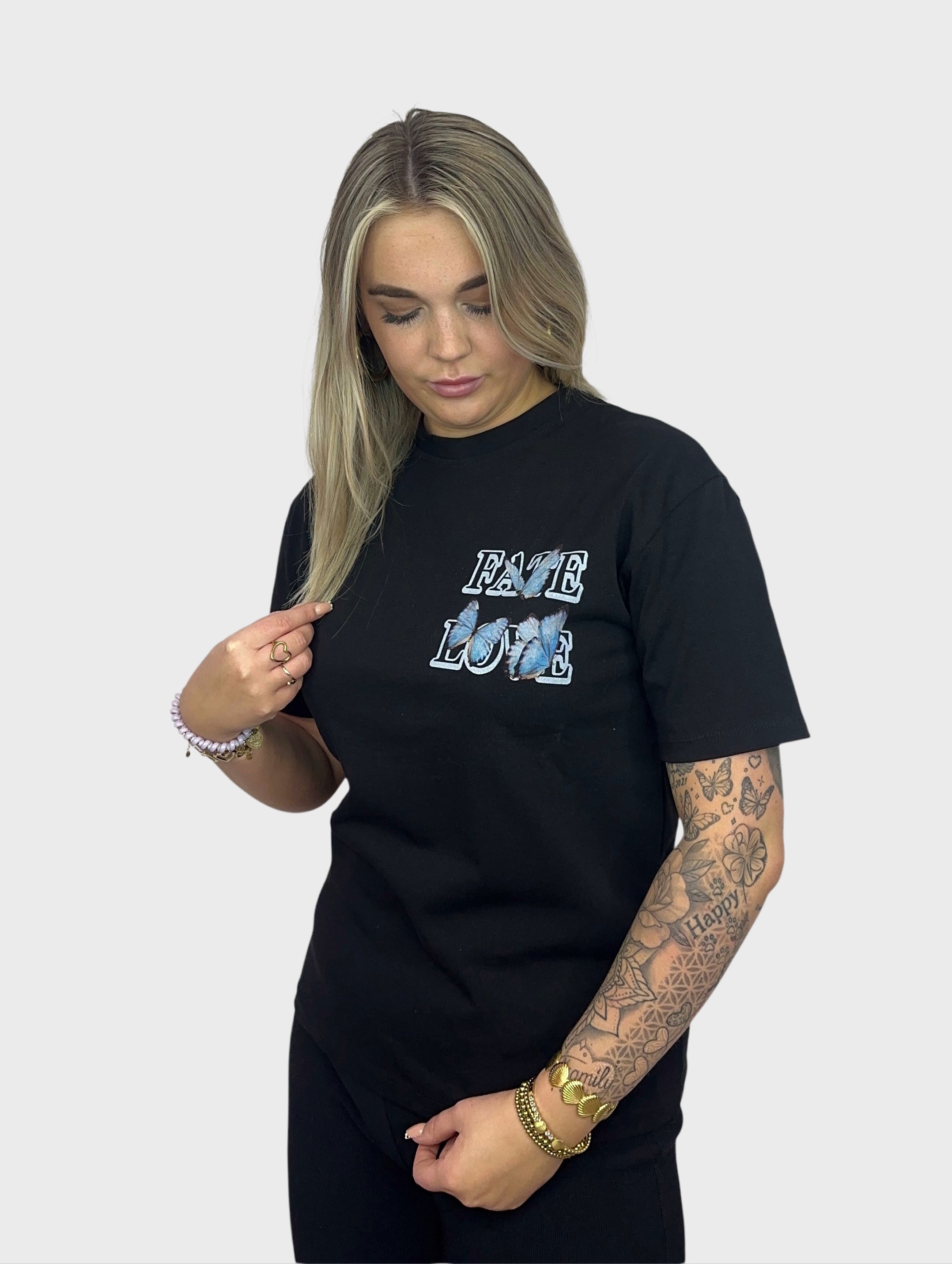 Fate Love Butterfly T-Shirt - Zwart