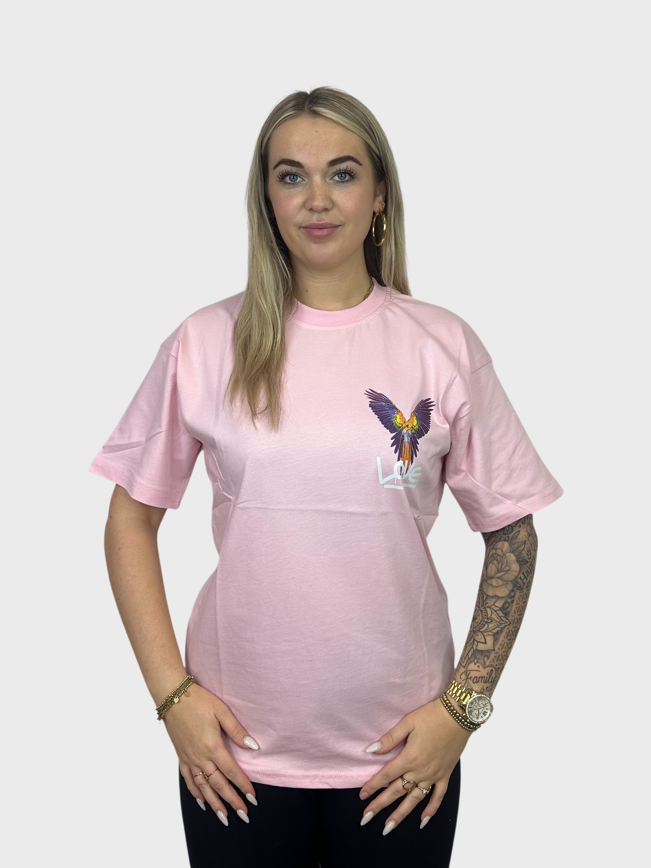 Love Paradise T-Shirt - Roze