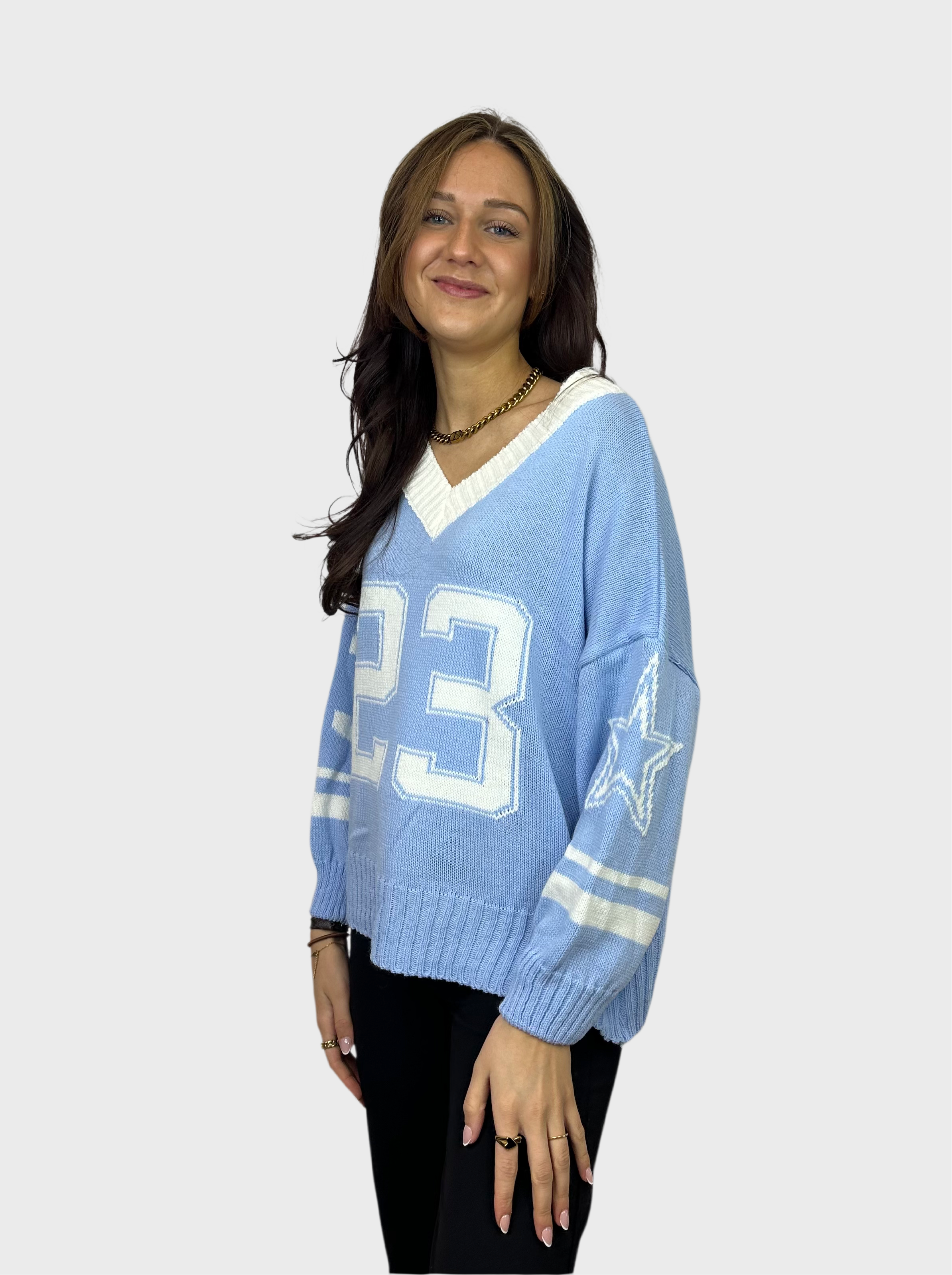 Stars 23 Sweater - Baby Blauw