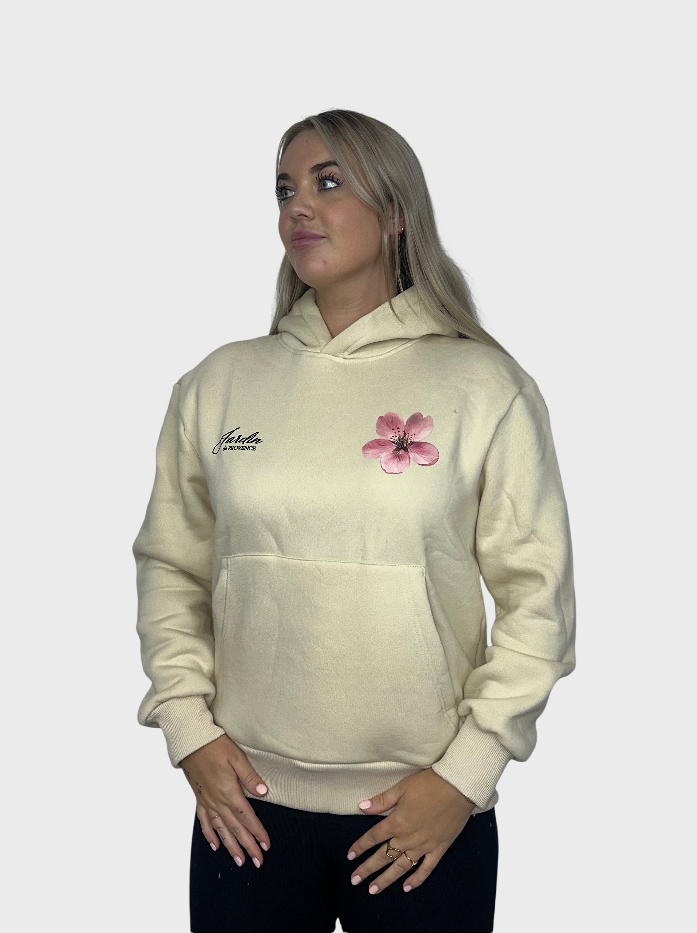 Jardin Flower Hoodie - Beige