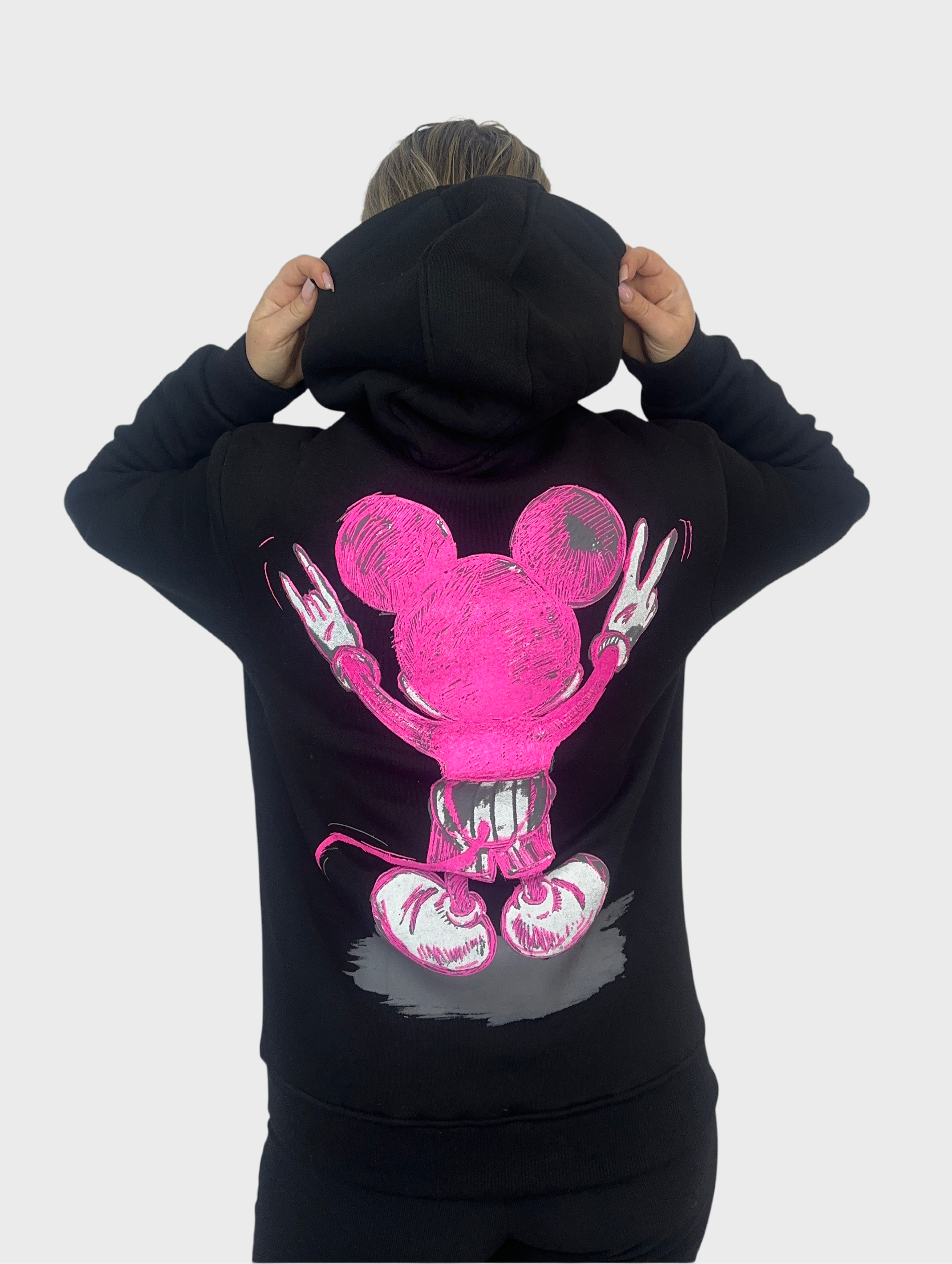 Usual Suspect Hoodie - Zwart met Roze