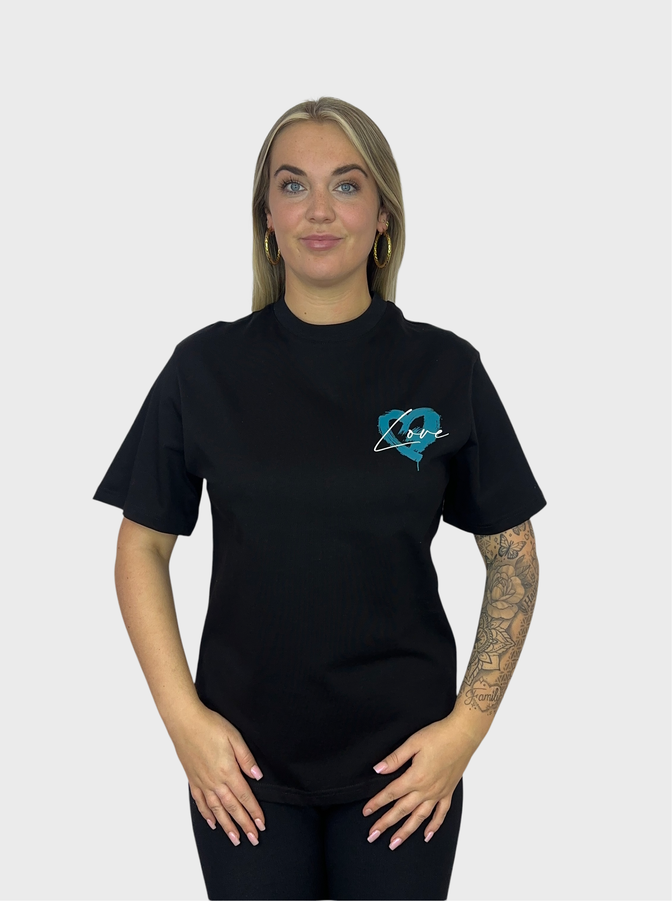 Love Hart T-Shirt - Zwart