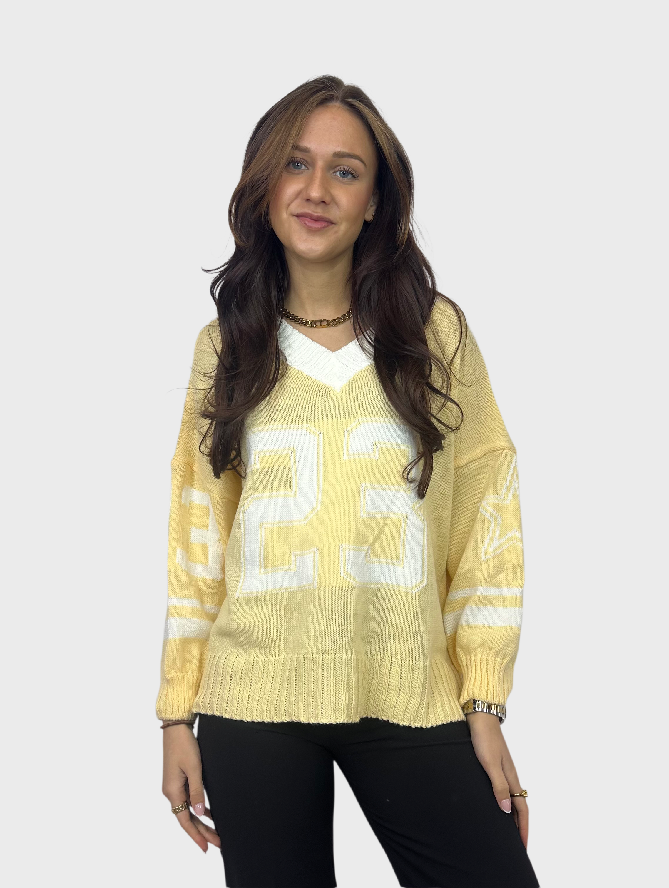 Stars 23 Sweater - Geel