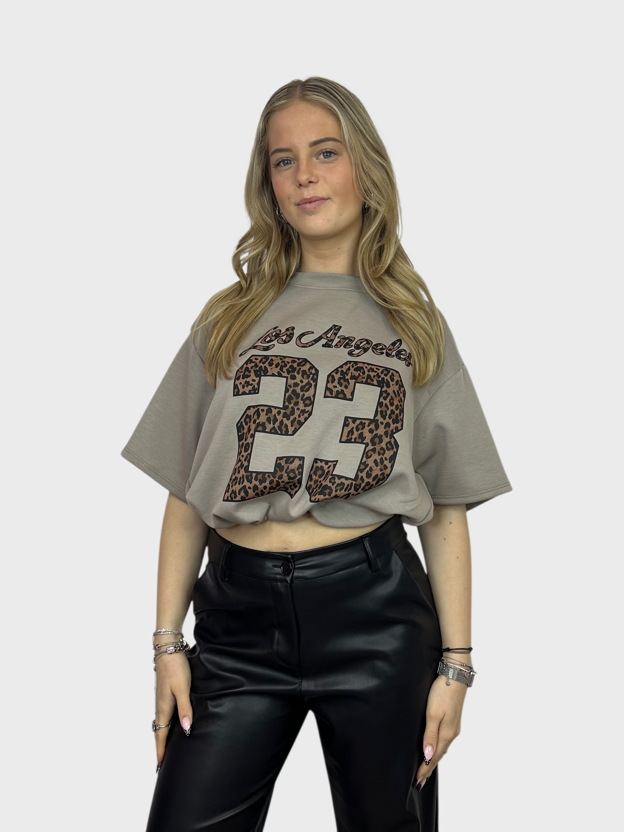 LA Leopard Top - Taupe