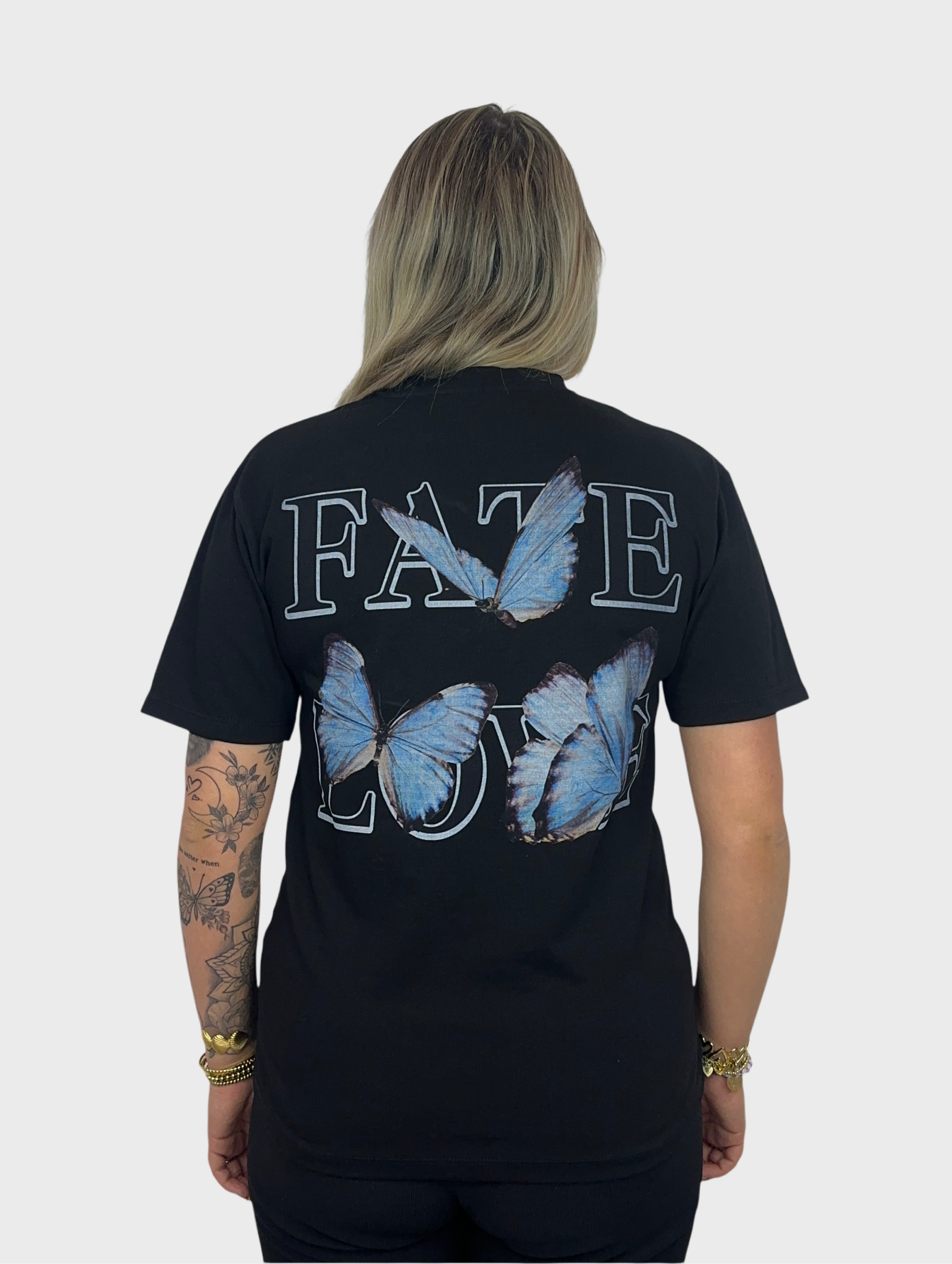 Fate Love Butterfly T-Shirt - Zwart