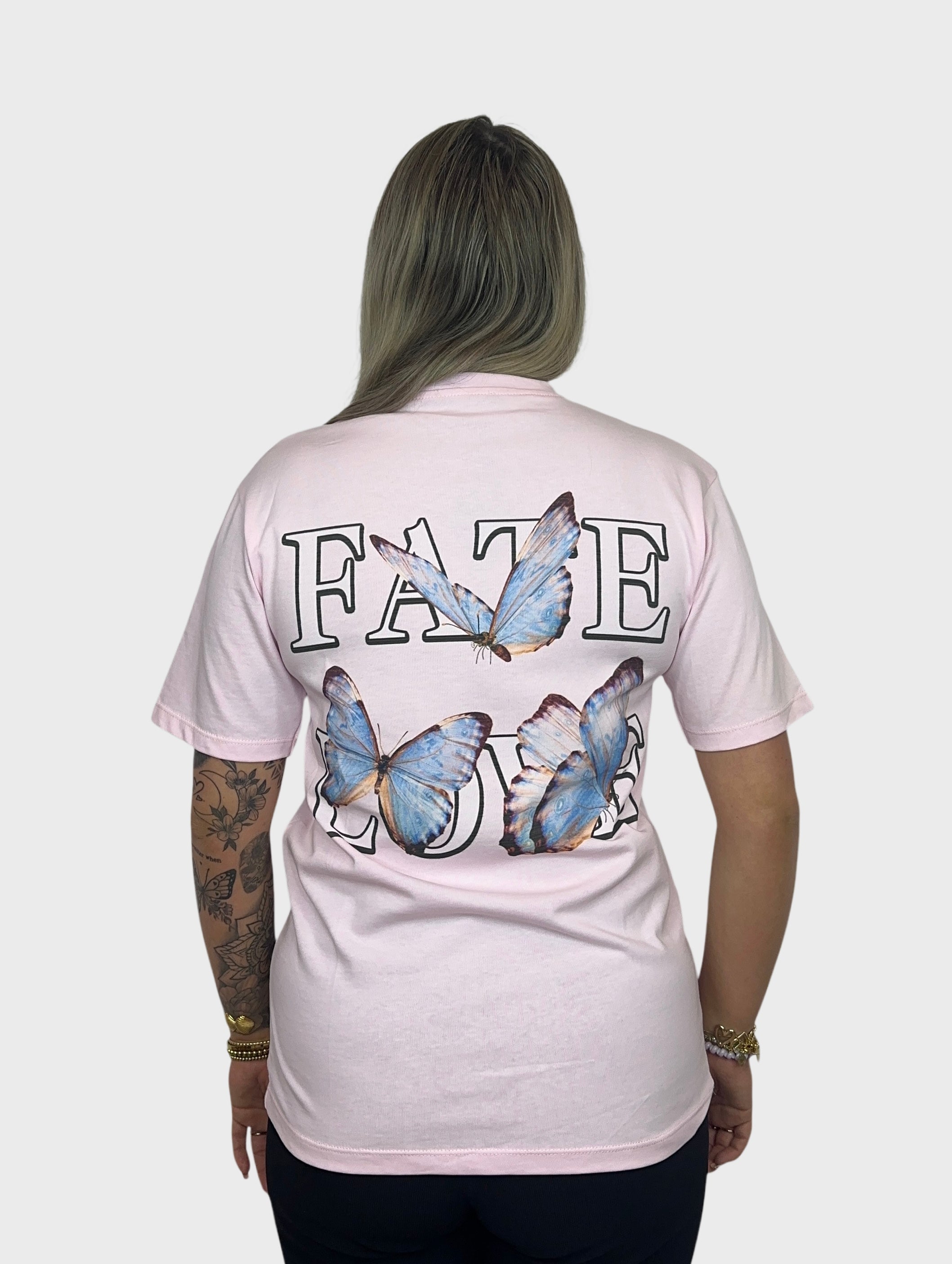Fate Love Butterfly T-Shirt - Roze