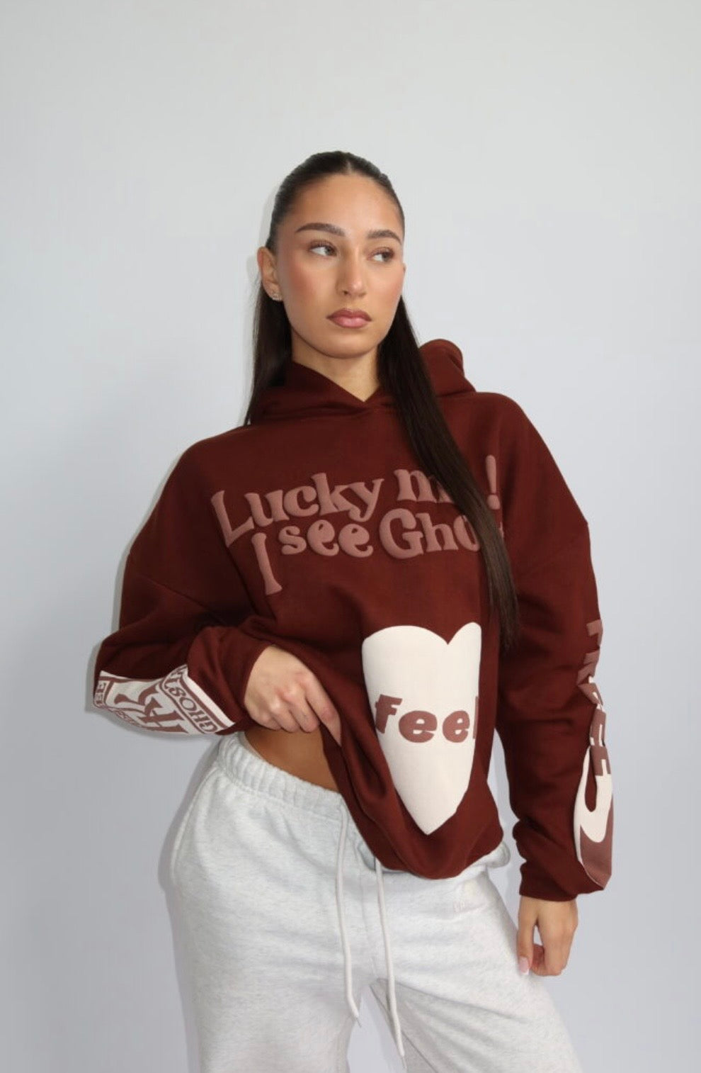Lucky Me Hoodie - Bruin met Bruin