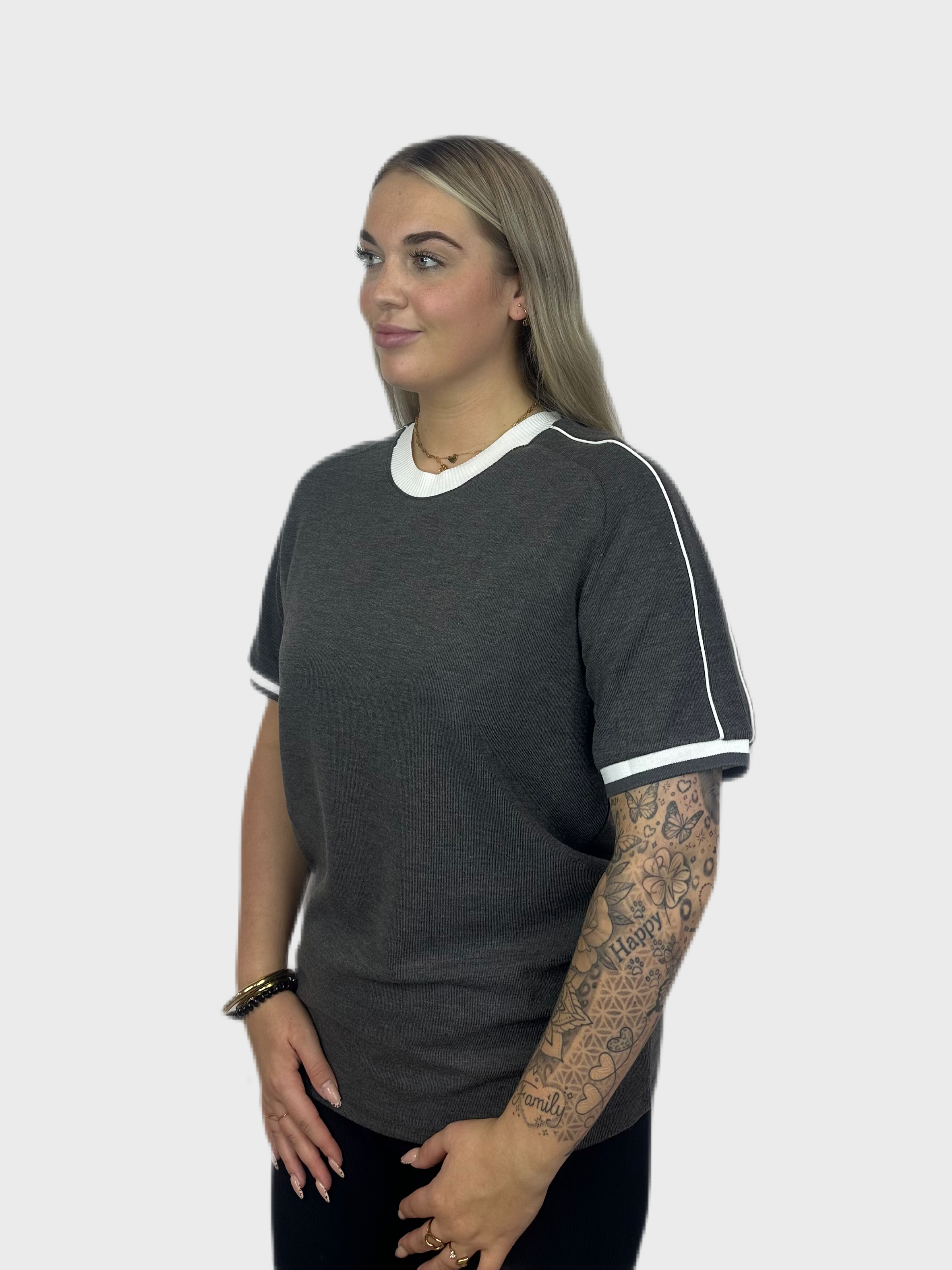 Basic Line T-Shirt - Grijs