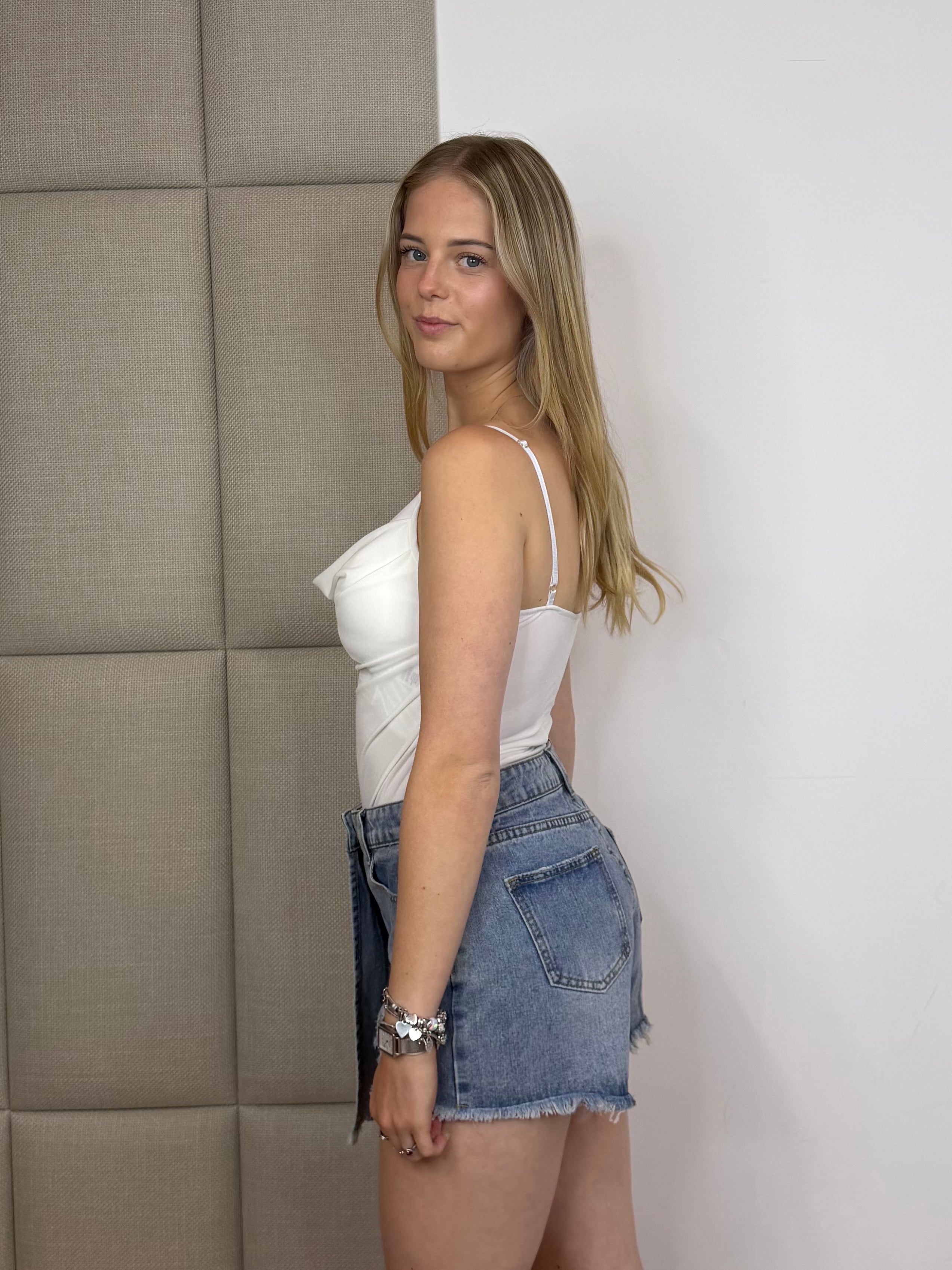Eva Denim Skort - Licht Blauw