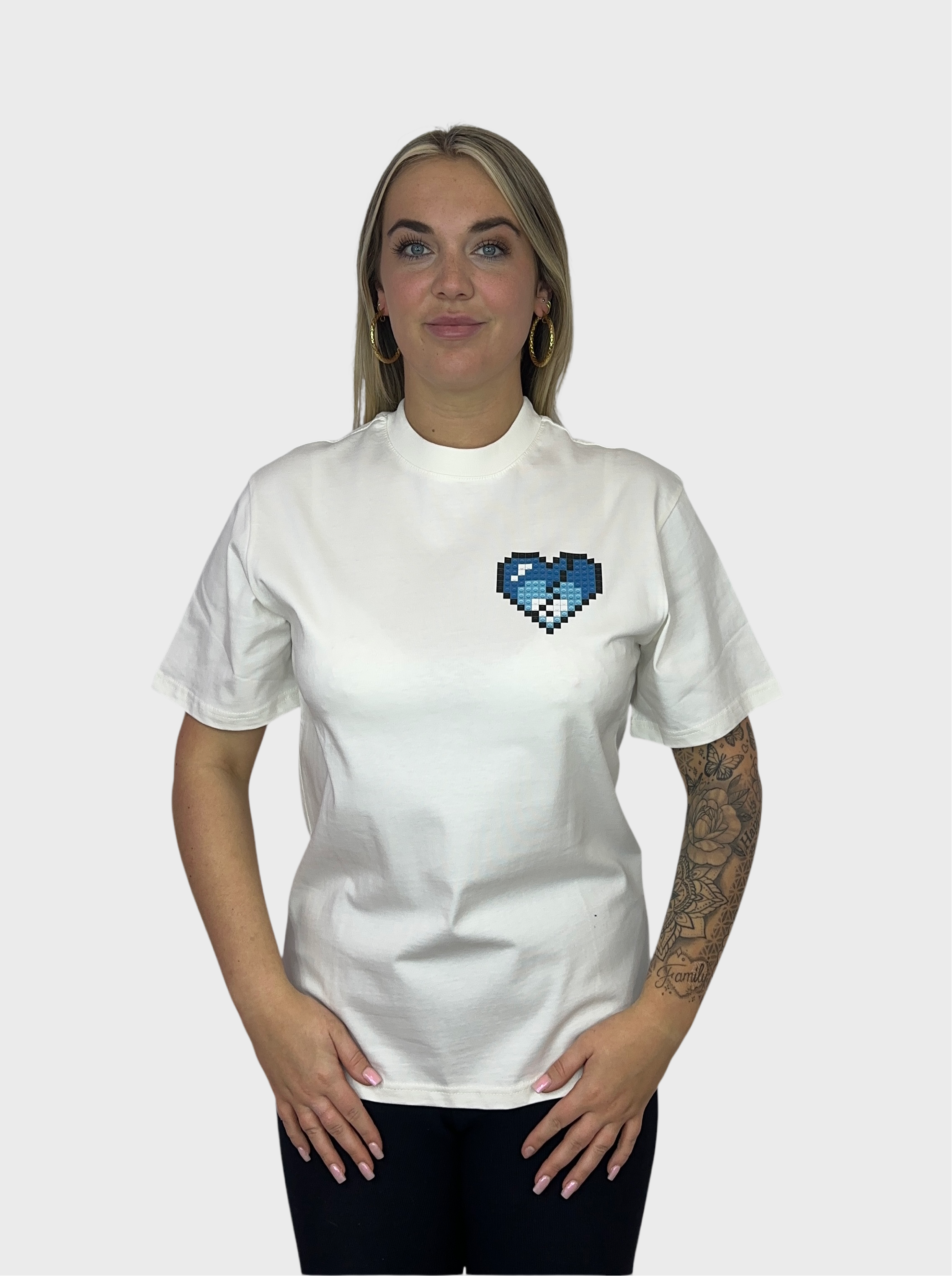 Blue Logo T-Shirt - Wit