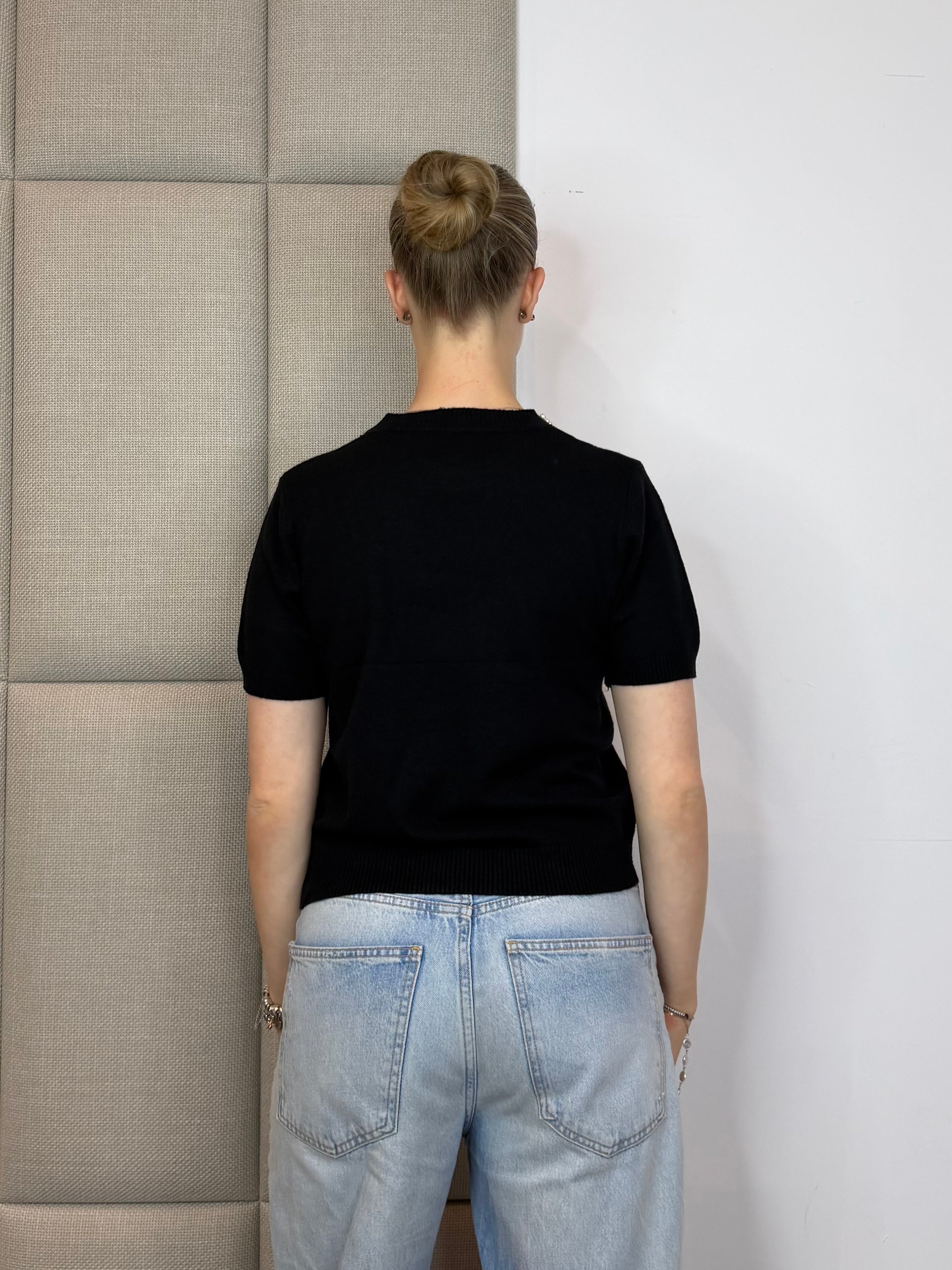 Parel Top - Zwart