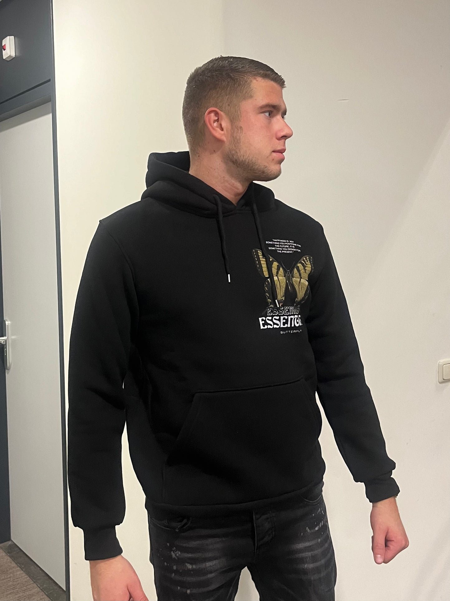 Essengials Butterfly Hoodie - Zwart