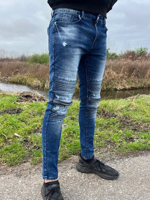 Blue Row Slim Fit Jean - Blauw