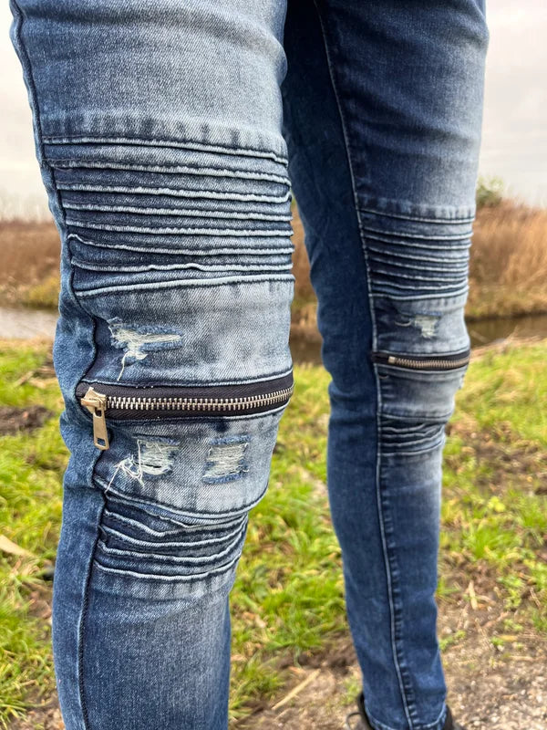 Blue Row Slim Fit Jean - Blauw