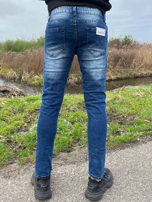 Blue Row Slim Fit Jean - Blauw