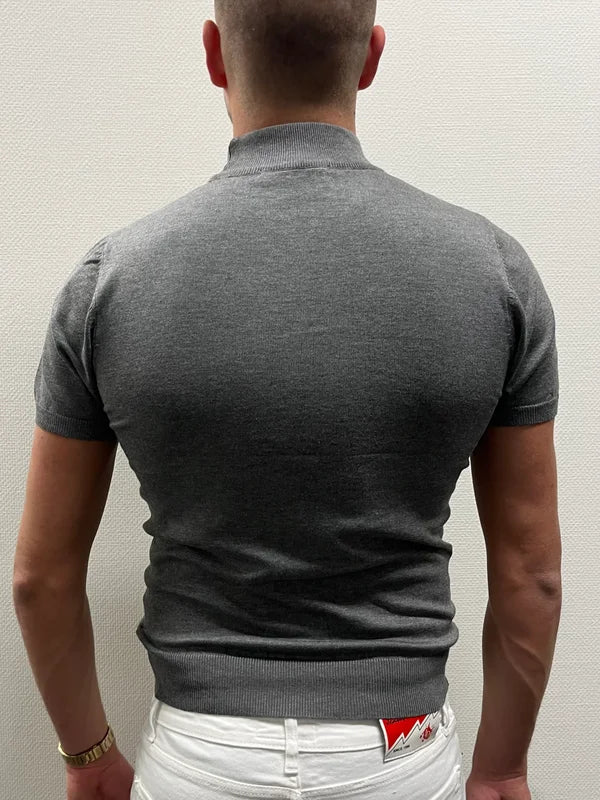 Turtle Neck T-Shirt - Grijs